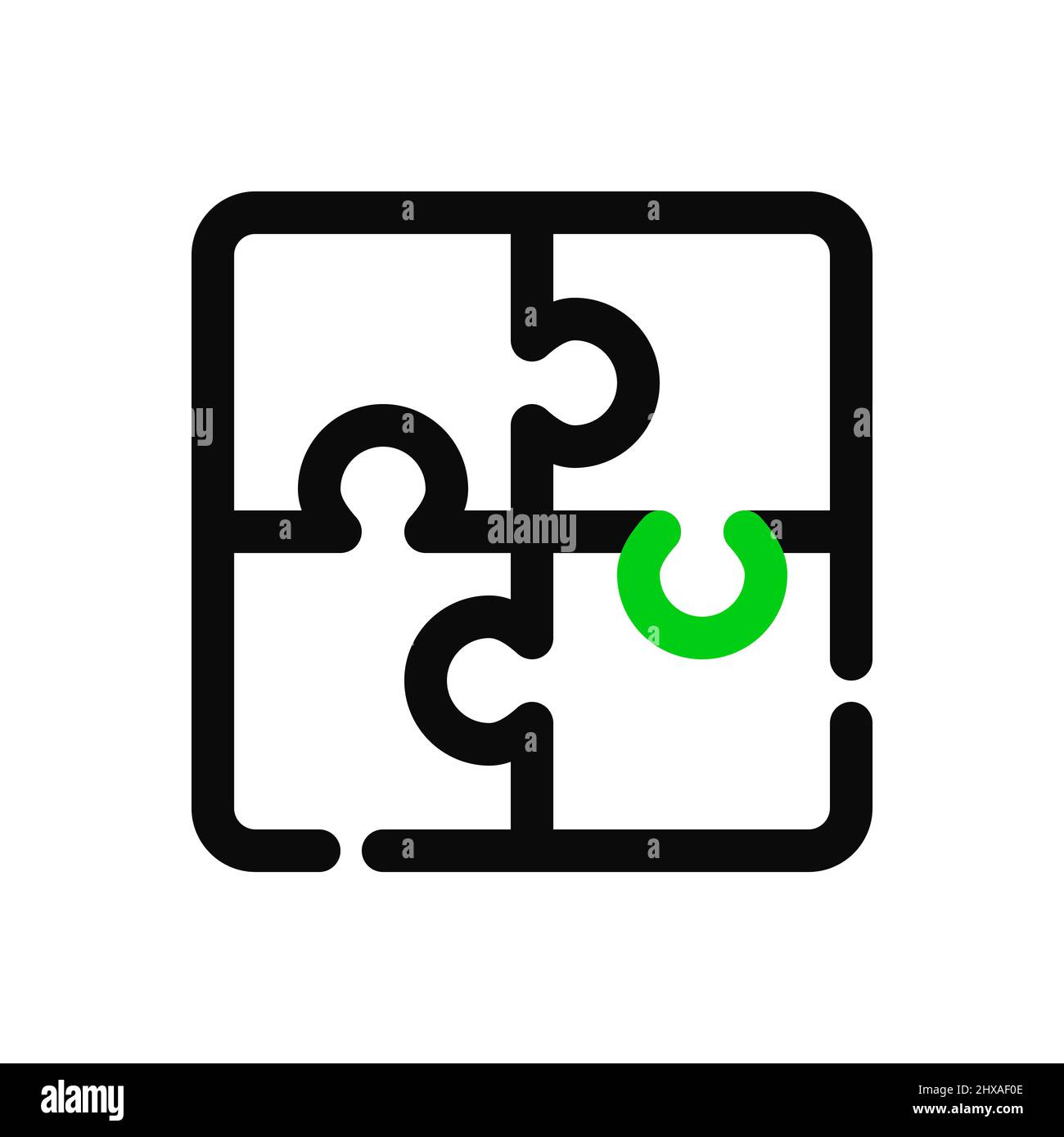 Puzzle. Stratégie de jeu et de réussite. Icône de dessin au trait de trait, pixel Perfect, modifiable Illustration de Vecteur