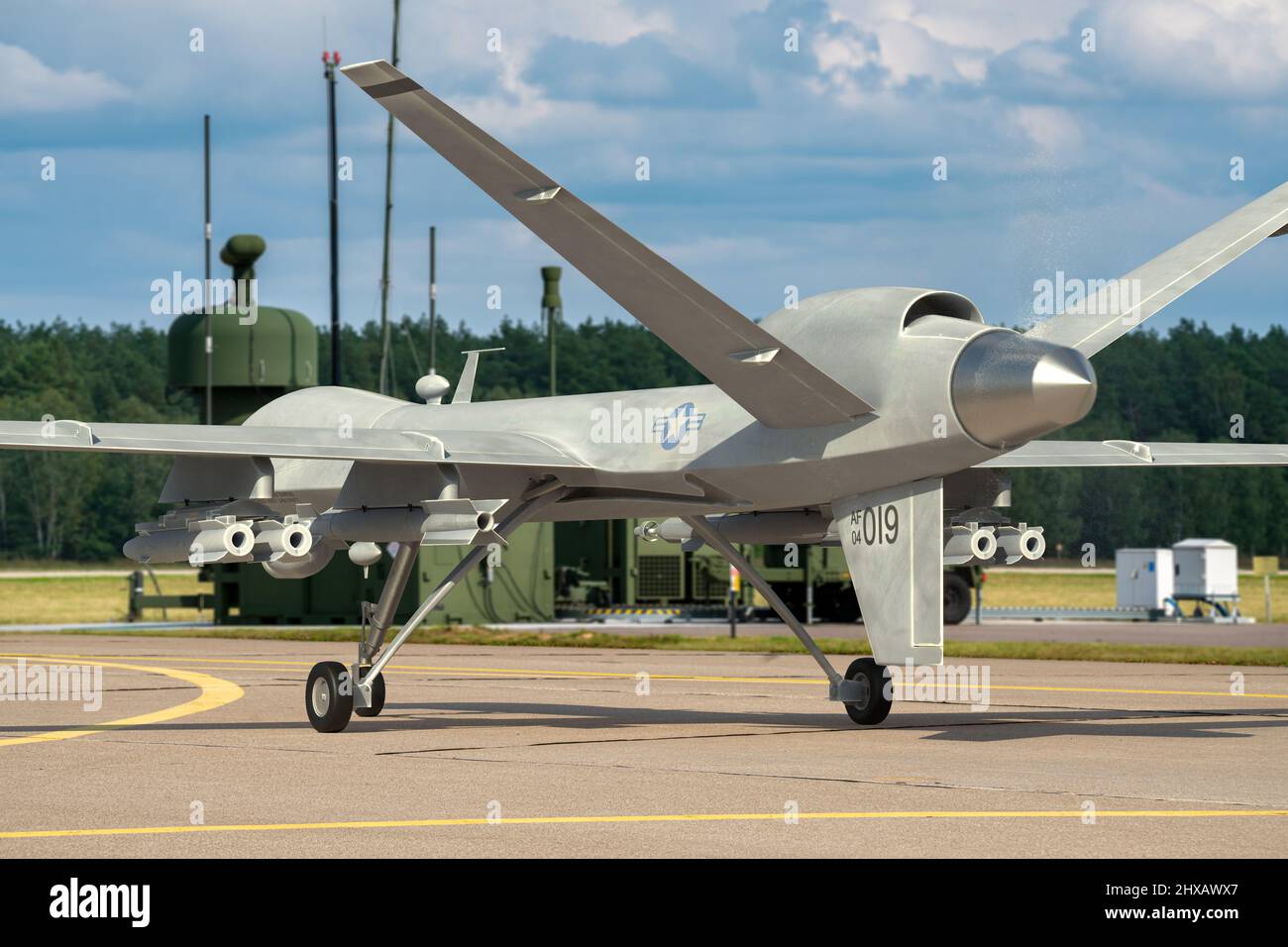 General Atomics MQ-9 Reaper en base Banque D'Images