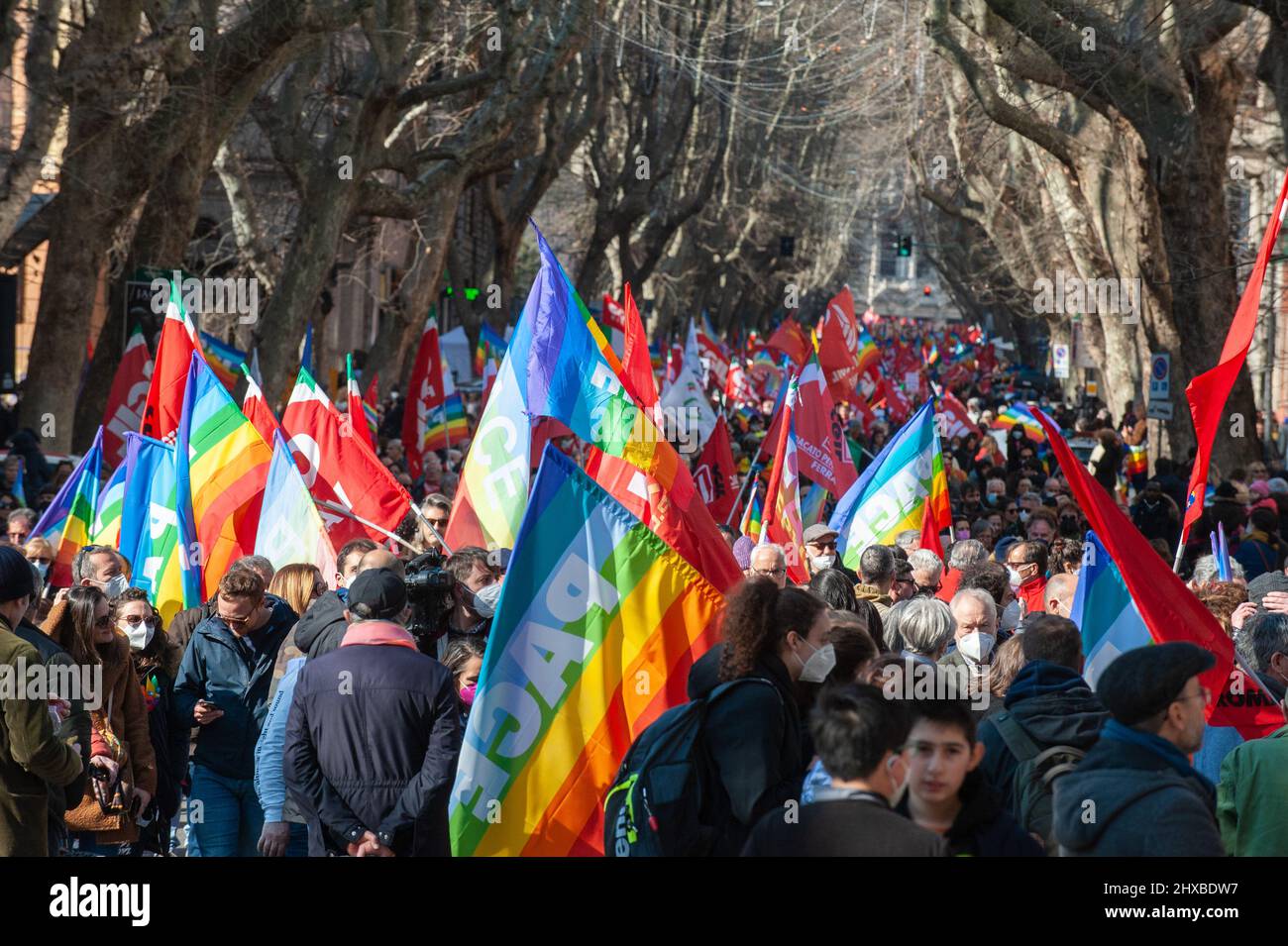 Rome, Italie 22/03/05: Manifestation pour la paix. L'Europe pour la paix - cessez la guerre. © Andrea Sabbadini Banque D'Images