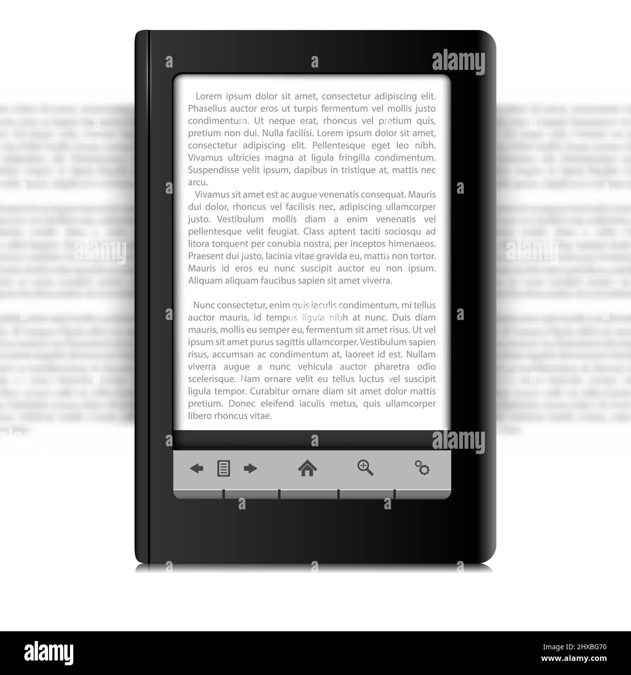 Illustration de la tablette électronique isolée sur fond blanc. Illustration de Vecteur
