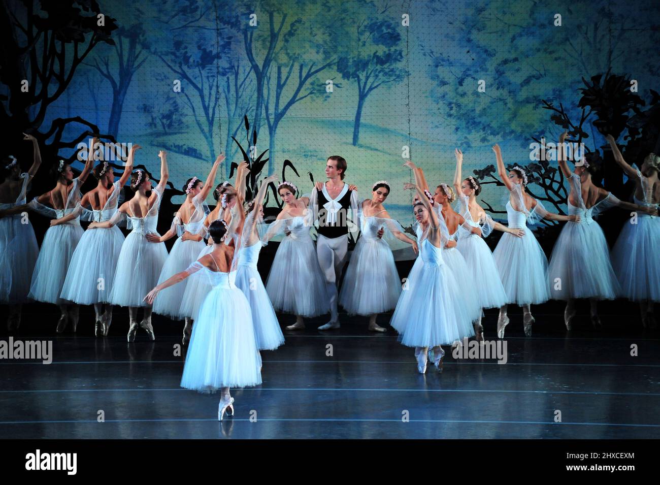 Rappresentazione con balletto nel Teatro Nazionale Accademico dell'Opera e del balletto di Odessa, Ucraina, è il più antico teatro della città, nonchè Banque D'Images