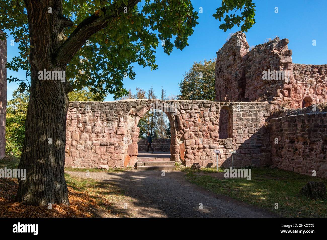 Reichsburg Kyffhausen, ruines du château inférieur Banque D'Images