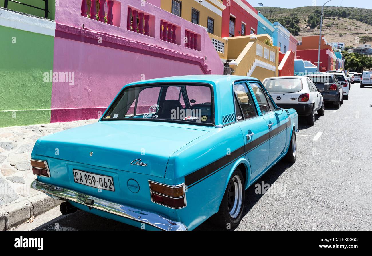 Bo-Kaap Maisons colorées le Cap Afrique du Sud Banque D'Images