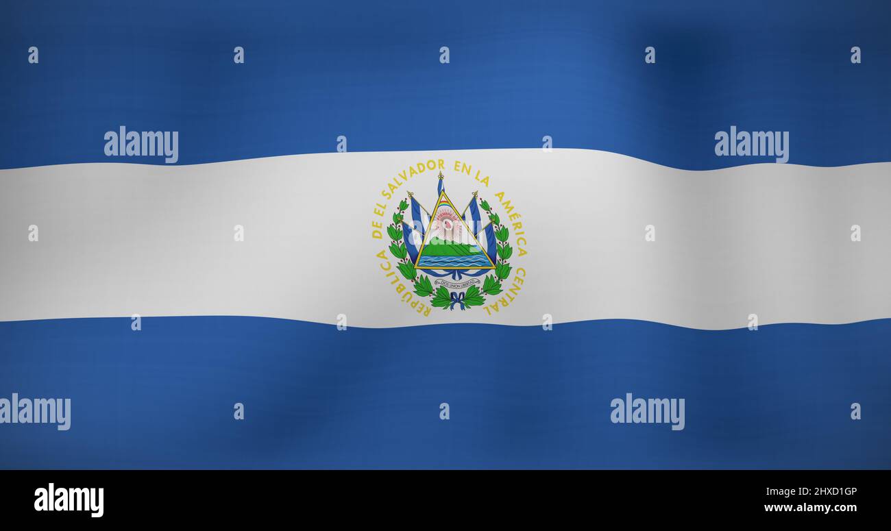 Image du drapeau émouvant du nicaragua Banque D'Images