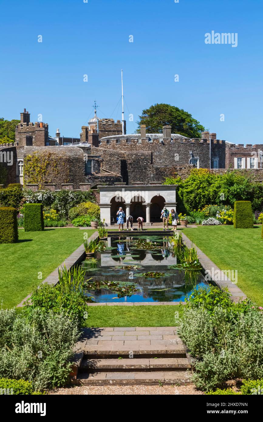 Angleterre, Kent, Walmer, château de Walmer, jardin des mères de la Reine Banque D'Images