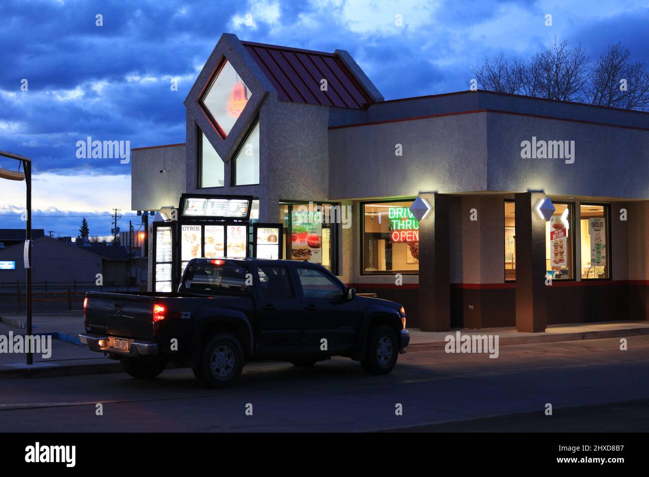 Alamosa dans la vallée de San Luis, Colorado. Banque D'Images