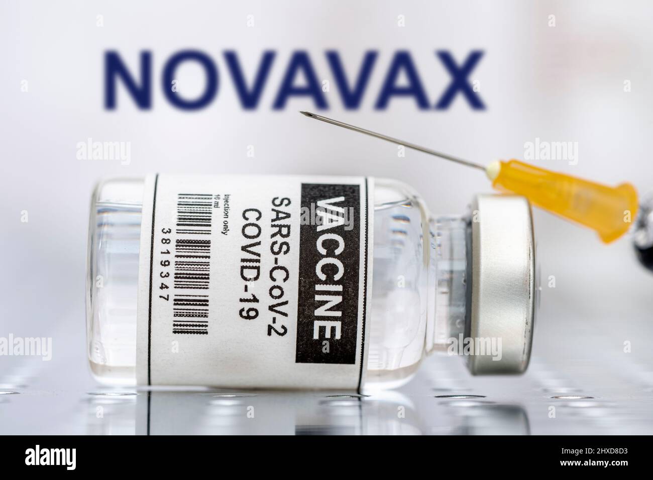 NOVAVAX mRNA Vaccine contre Corona Covid-19 Banque D'Images