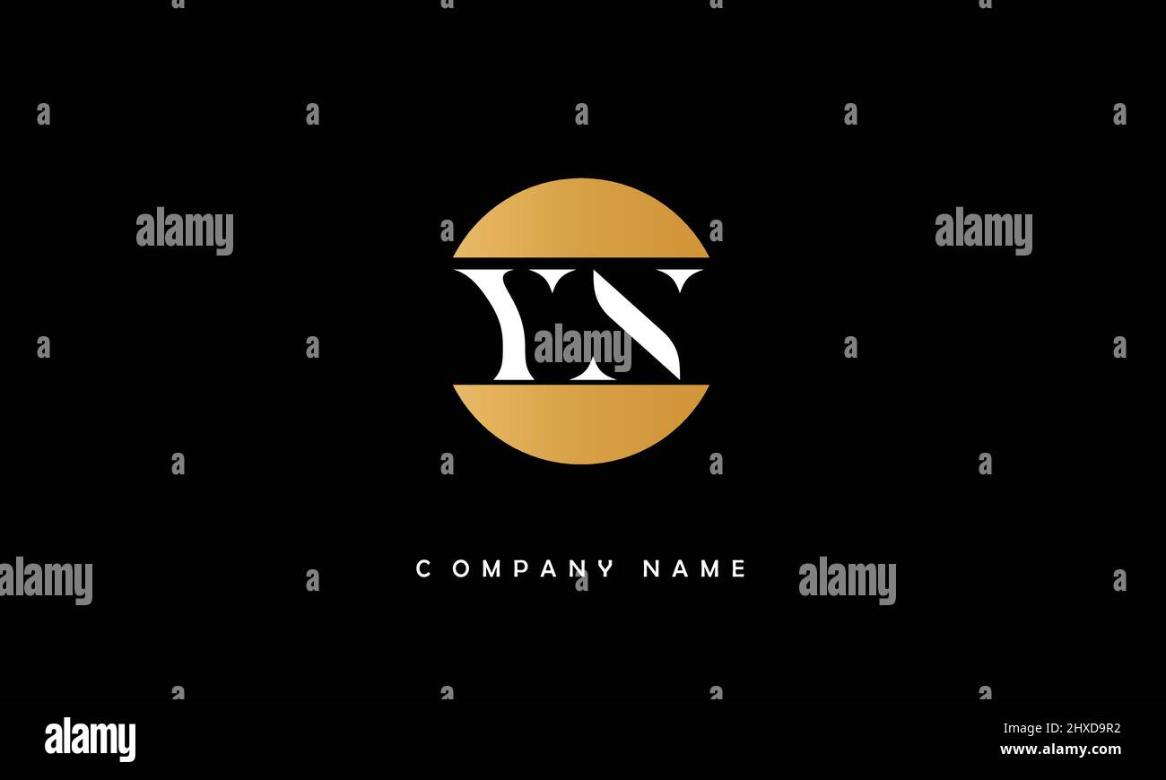LETTRES ALPHABET DE YN ou NY Résumé logo de luxe Monogramme Illustration de Vecteur