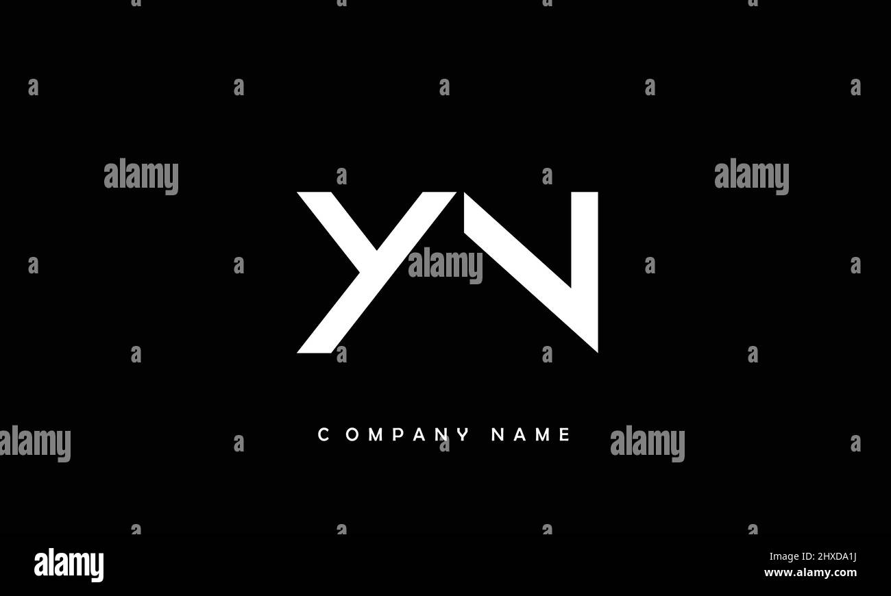 LETTRES ALPHABET DE YN ou NY Résumé logo de luxe Monogramme Illustration de Vecteur