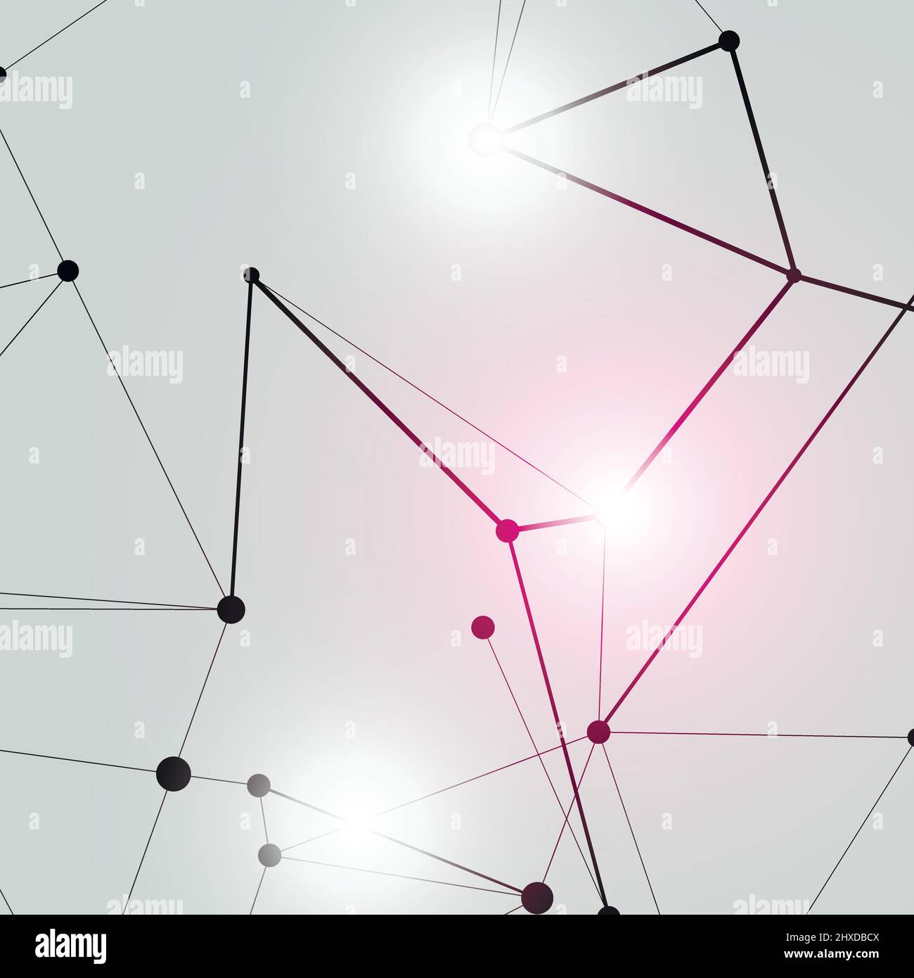 Résumé de la science polygonale avec des points de connexion et des lignes Illustration de Vecteur