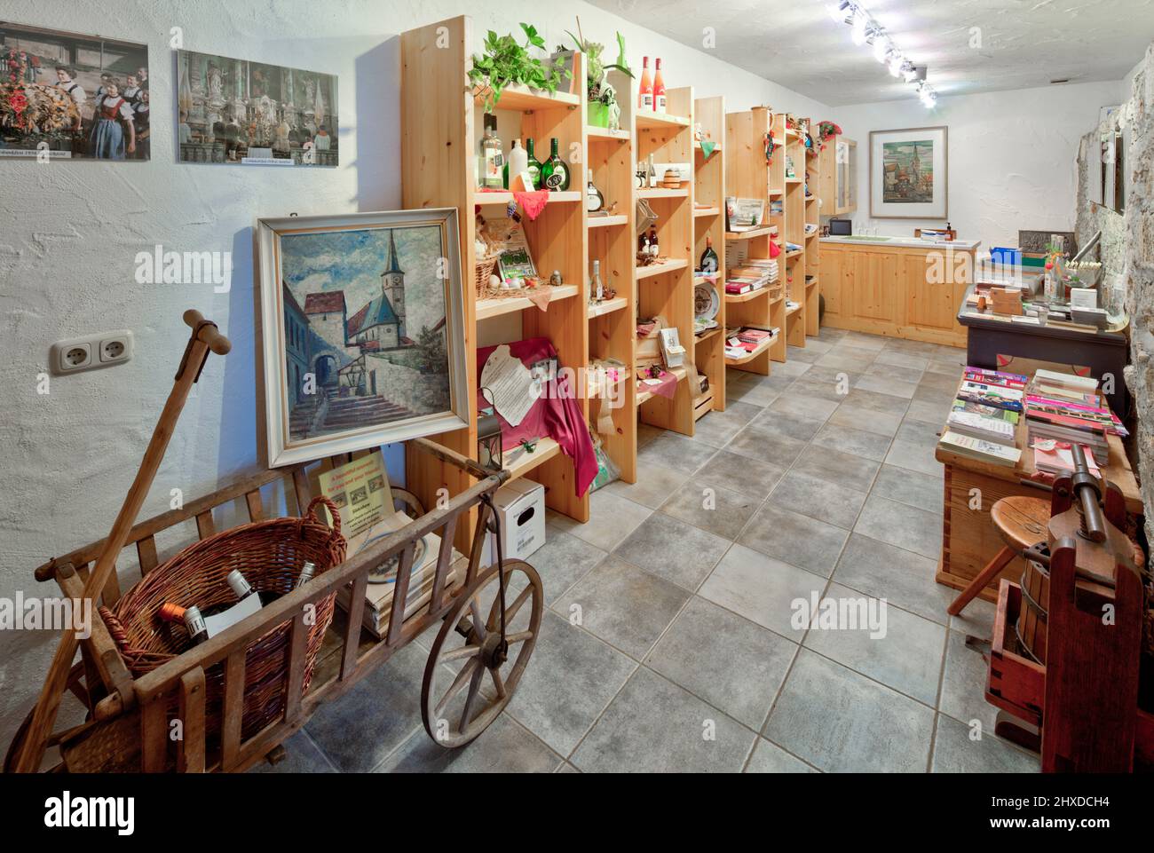 Château de l'église d'Aschfeld, bureau d'enquête, réception, réception, musée, Histoire du village, Gaden, Aschfeld, main-Spessart, Franconie, Bavière, Allemagne Banque D'Images