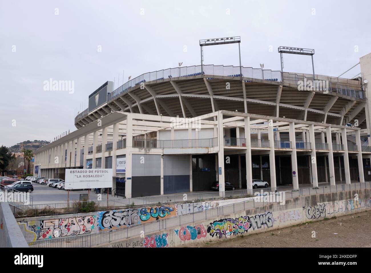 Stade la Rosaleda, Malaga, Espagne. Banque D'Images