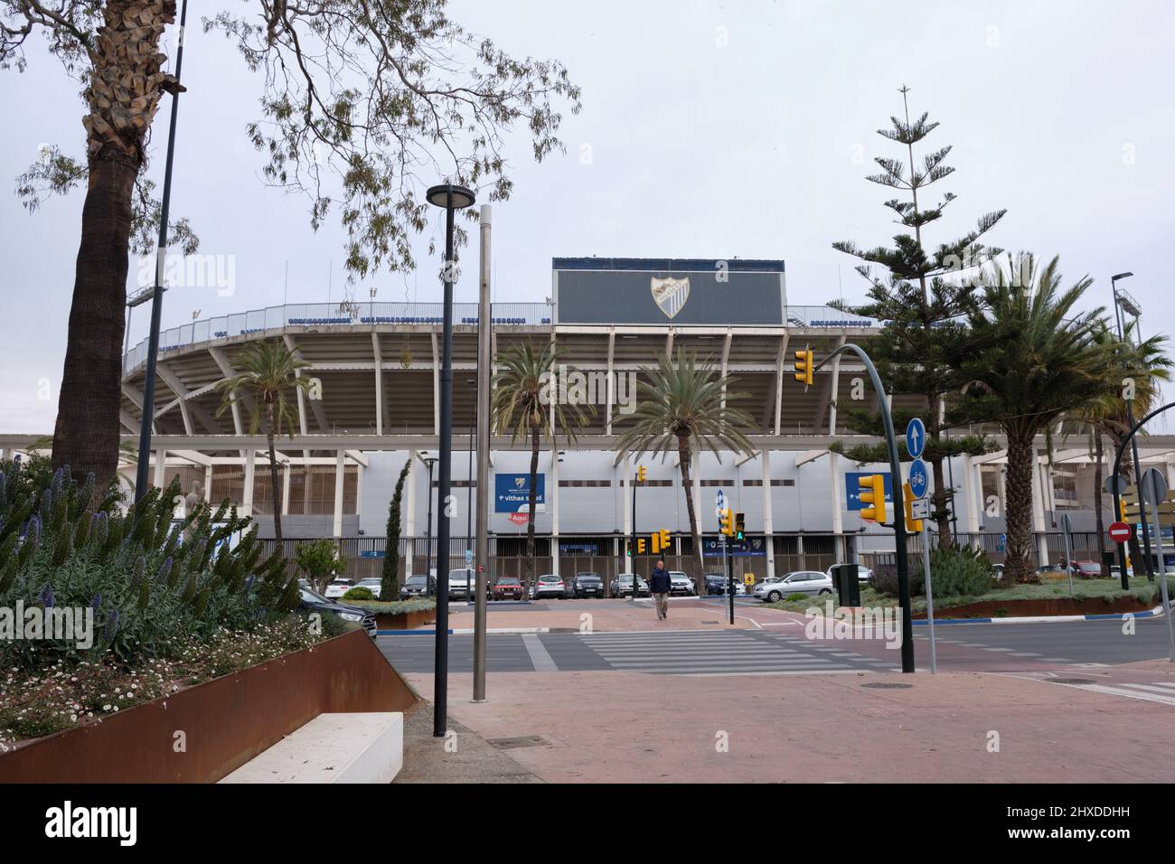 Stade la Rosaleda, Malaga, Espagne. Banque D'Images
