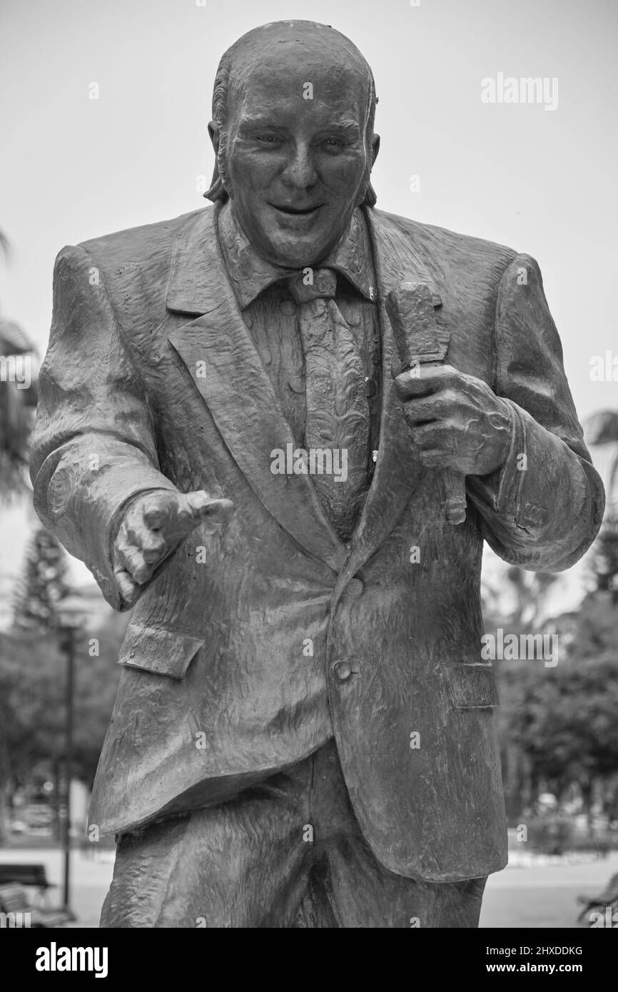 Sculpture de Chiquito de la Calzada à Malaga, Espagne. Banque D'Images