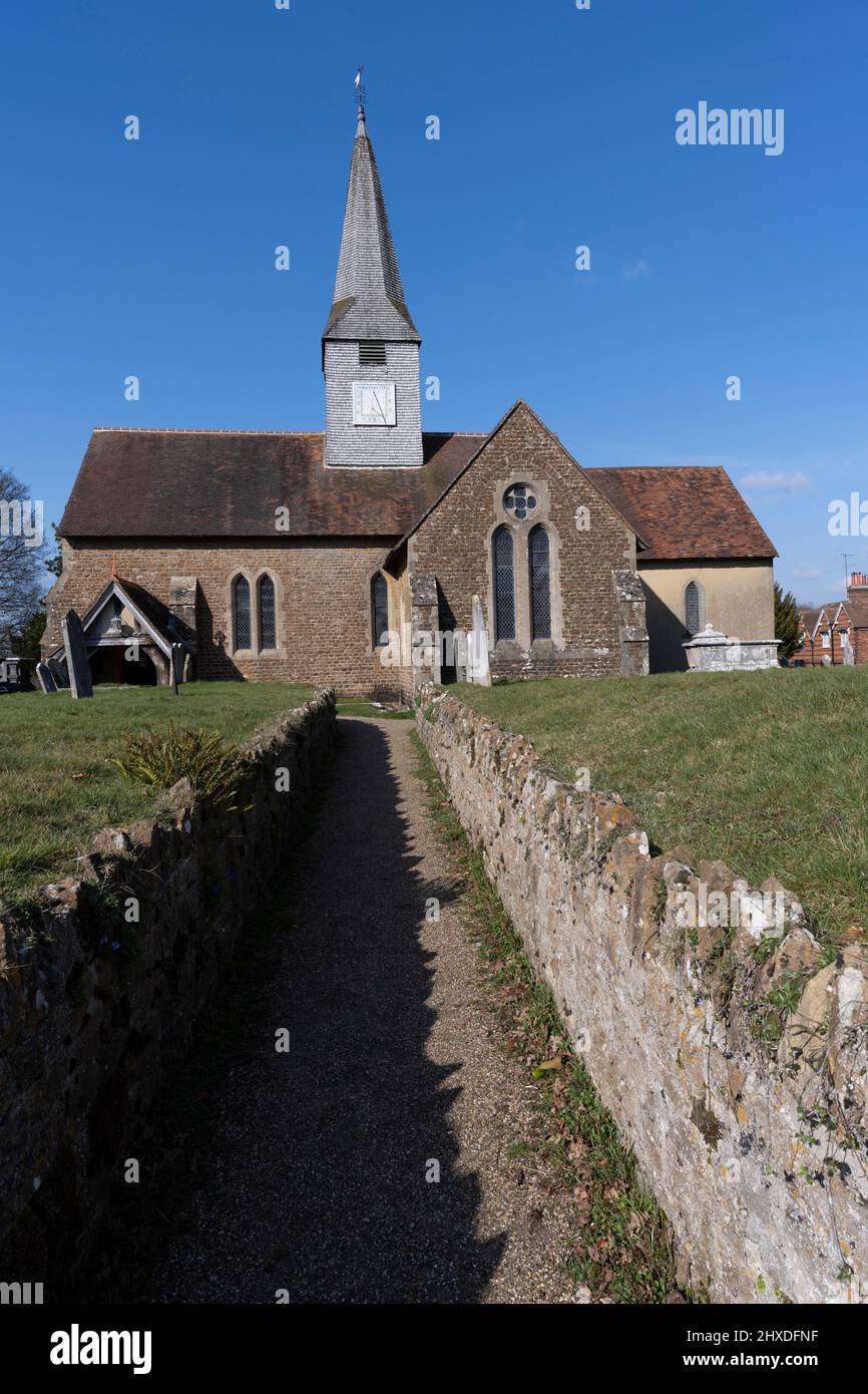 St Michael et église paroissiale All Angels pour le village de Thurley, Godalming' Surrey, Angleterre, Royaume-Uni Banque D'Images