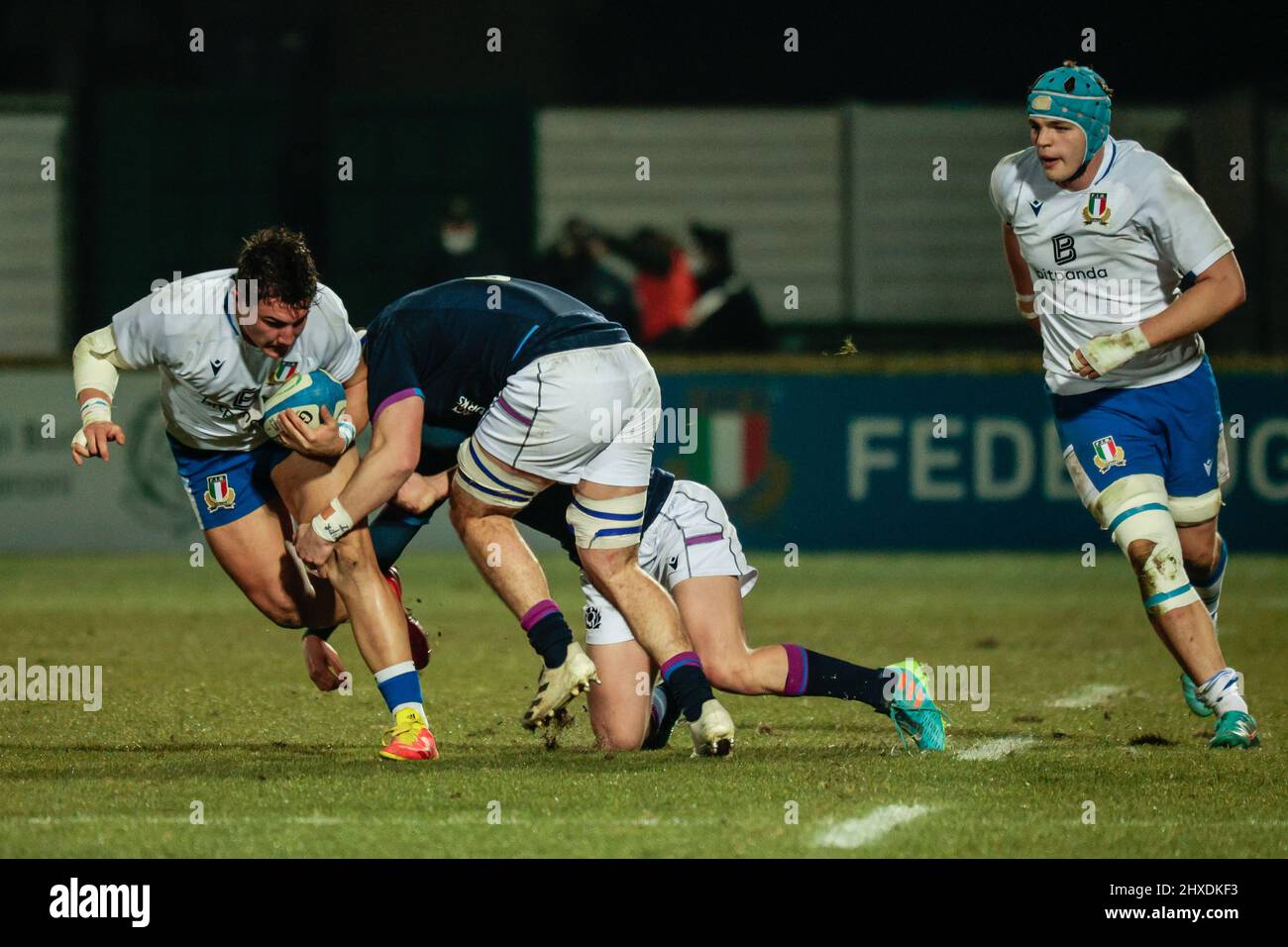 Trévise, Italie. 11th mars 2022. Luca Rizzoli (Italie) au cours de 2022 six Nations de moins de 20 ans - Italie contre Ecosse, Rugby six Nations match à Trévise, Italie, Mars 11 2022 crédit: Agence de photo indépendante/Alamy Live News Banque D'Images