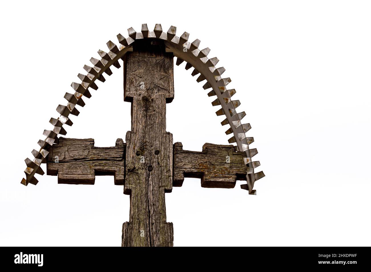 Crucifix avec Chemin de Croix 14 stations métal croix bois | vente en