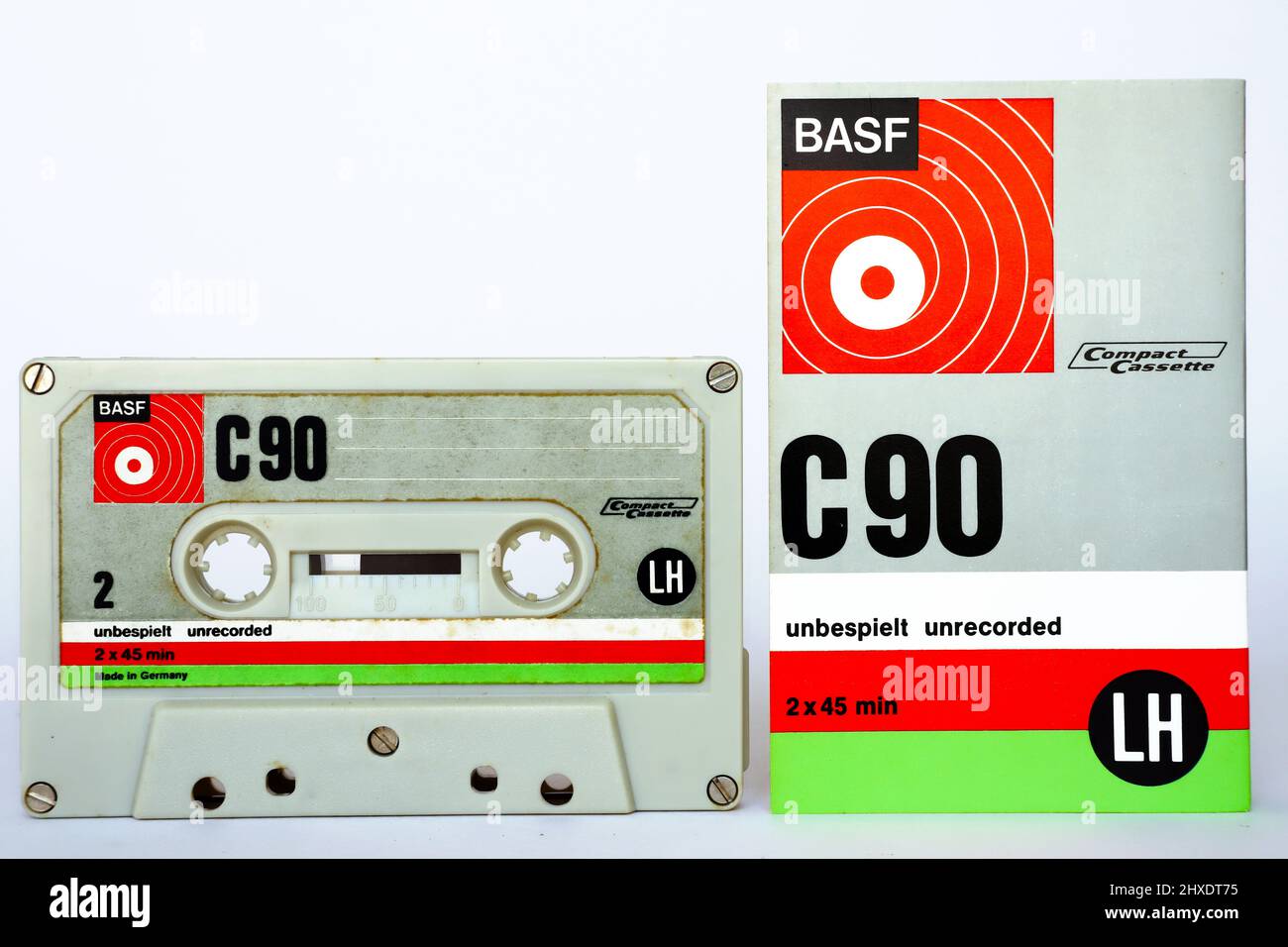 Cassette d'époque BASF 1971 Compact-cassette LH C90 – BASF, fabriqué en  Allemagne, Badische Anilin, Soda-Fabrik AG Ludwigshafen Photo Stock - Alamy