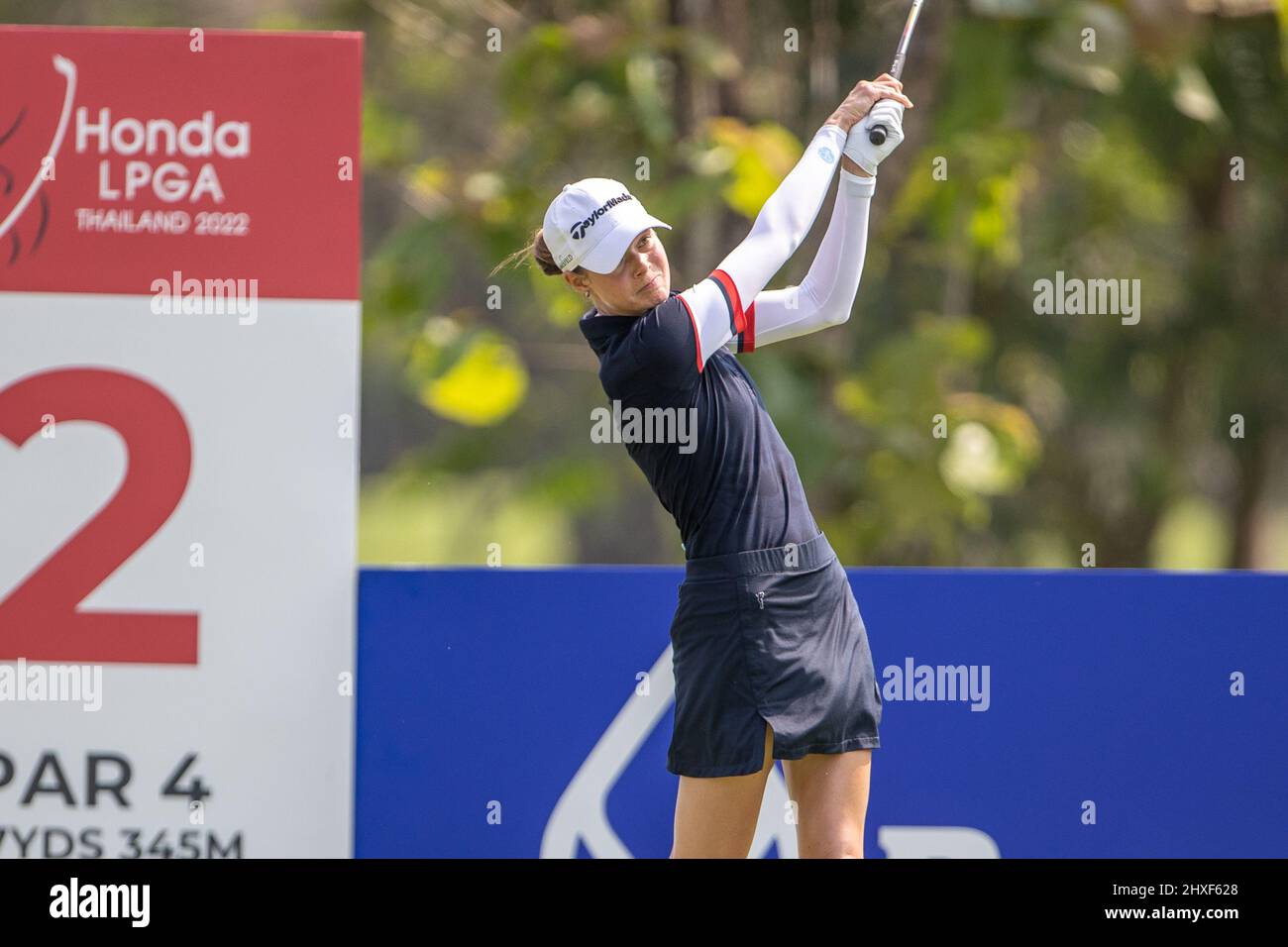 Pattaya Thaïlande - Mars 12: Esther Henseleit d'Allemagne pendant le jour 3 de la Honda LPGA Thaïlande au Siam Country Club Old course le 12 mars 2022 à Pattaya, Thaïlande (photo par Peter van der Klooster/Orange Pictures) Banque D'Images