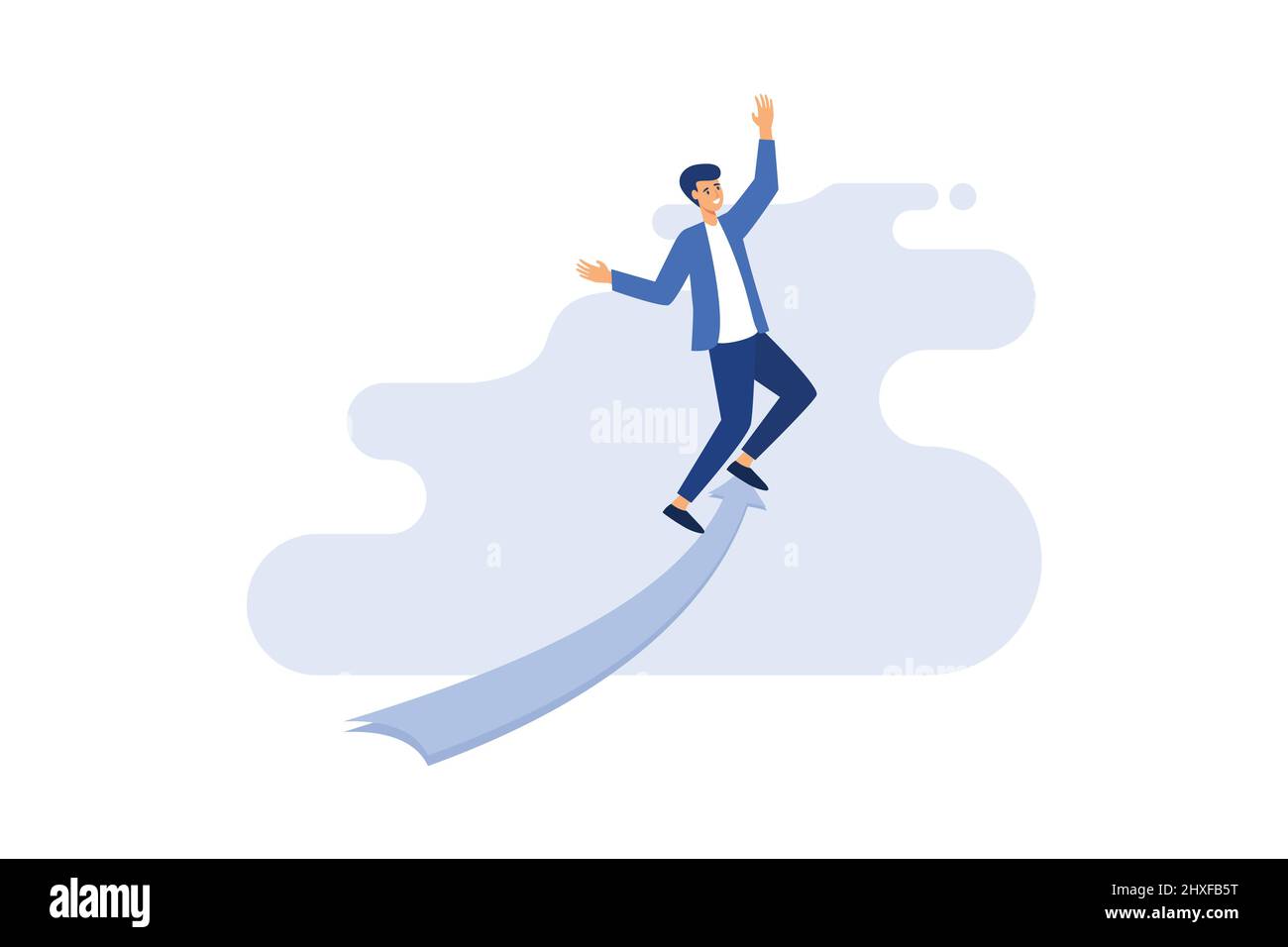 Courir vers l'objectif. Concept d'entreprise. Illustration de Vecteur