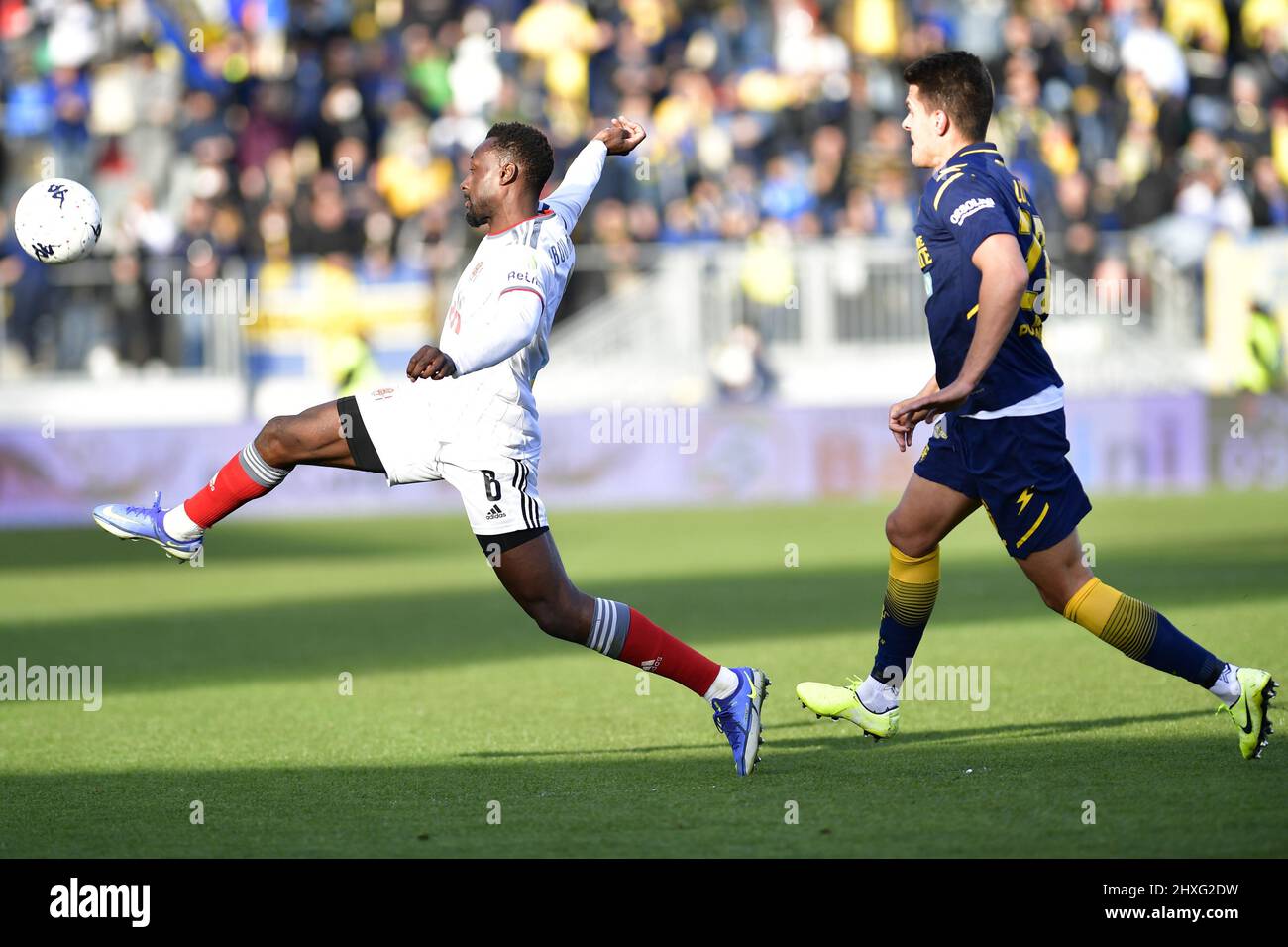 Abou Ba d'Alessandria Calcio lors du match de la série B entre Frosinone Calcio et Alessandria Calcio au Stadio Benito Stirpe le 12 mars 2022 à Frosinone, en Italie. Banque D'Images