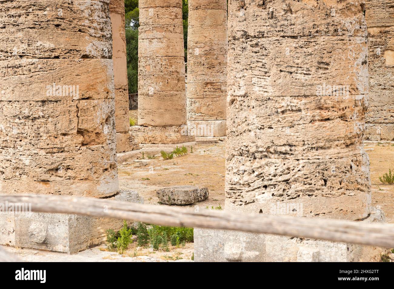 Monuments architecturaux du Temple de Segesta (Tempio di Segesta) à Trapani, Sicile, Italie. Banque D'Images