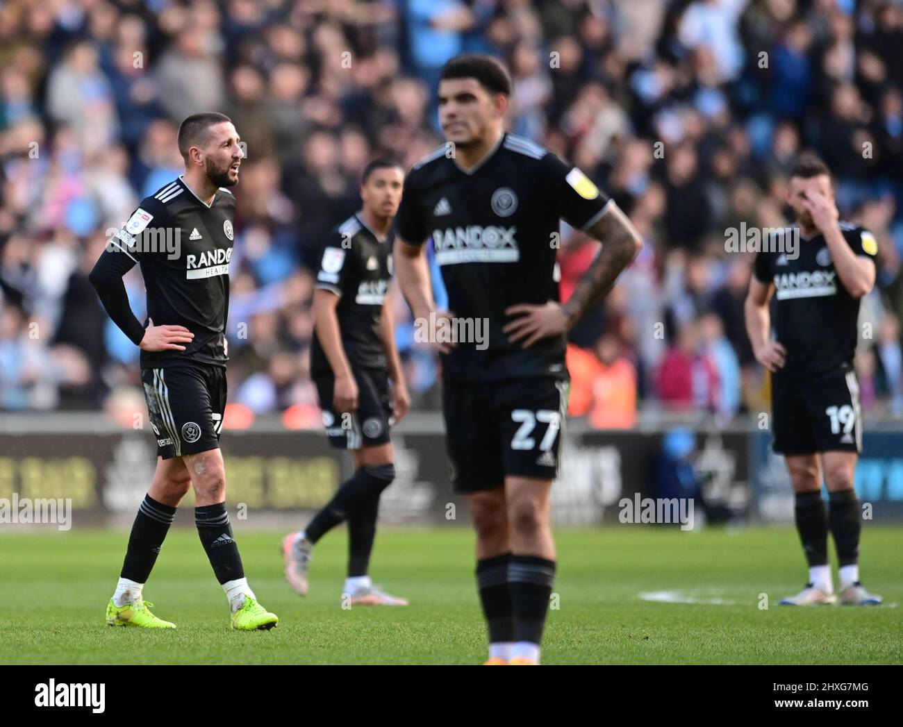 Coventry, Angleterre, 12th mars 2022. Déçu Conor Hourihane de Sheffield Utd lors du match du championnat Sky Bet à l'arène Coventry Building Society, Coventry. Le crédit photo devrait se lire: Ashley Crowden / Sportimage Banque D'Images