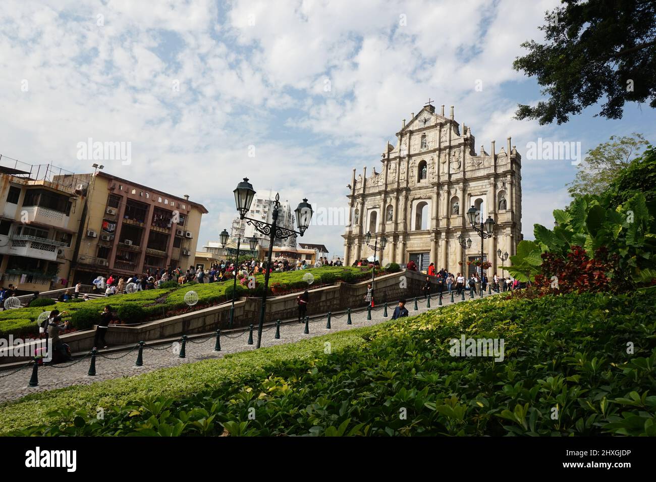 Ruines de la cathédrale Saint-Paul, Macao Banque D'Images