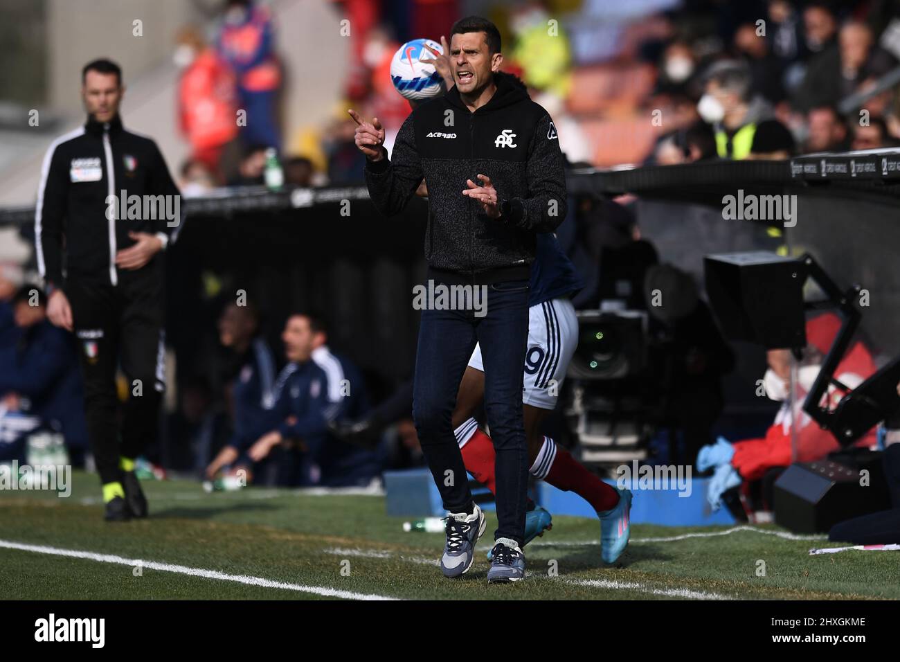 Thiago Motta Coach (Spezia) pendant le 'erie Italien Un match entre Spezia 2-0 Cagliari au stade Alberto Picco le 12 mars 2022 à la Spezia, Italie. Credit: Maurizio Borsari/AFLO/Alay Live News Banque D'Images