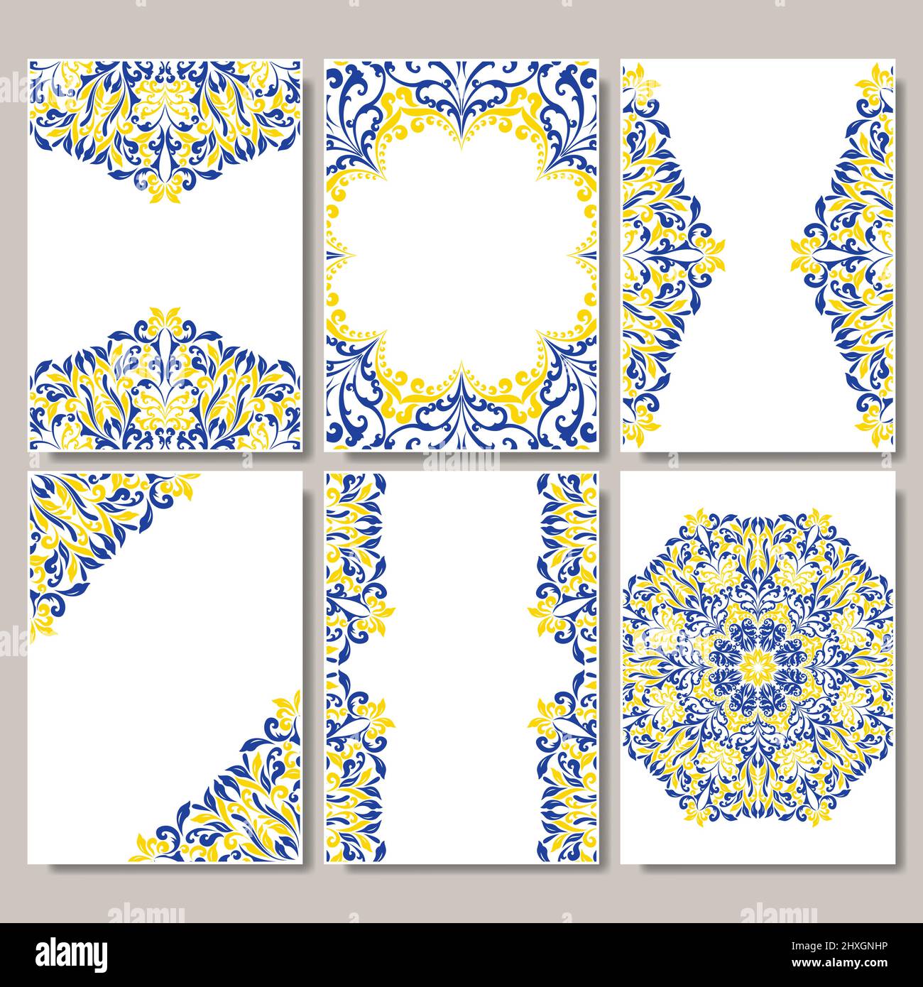 Banderoles de drapeau ukrainien Floralwhite Illustration de Vecteur