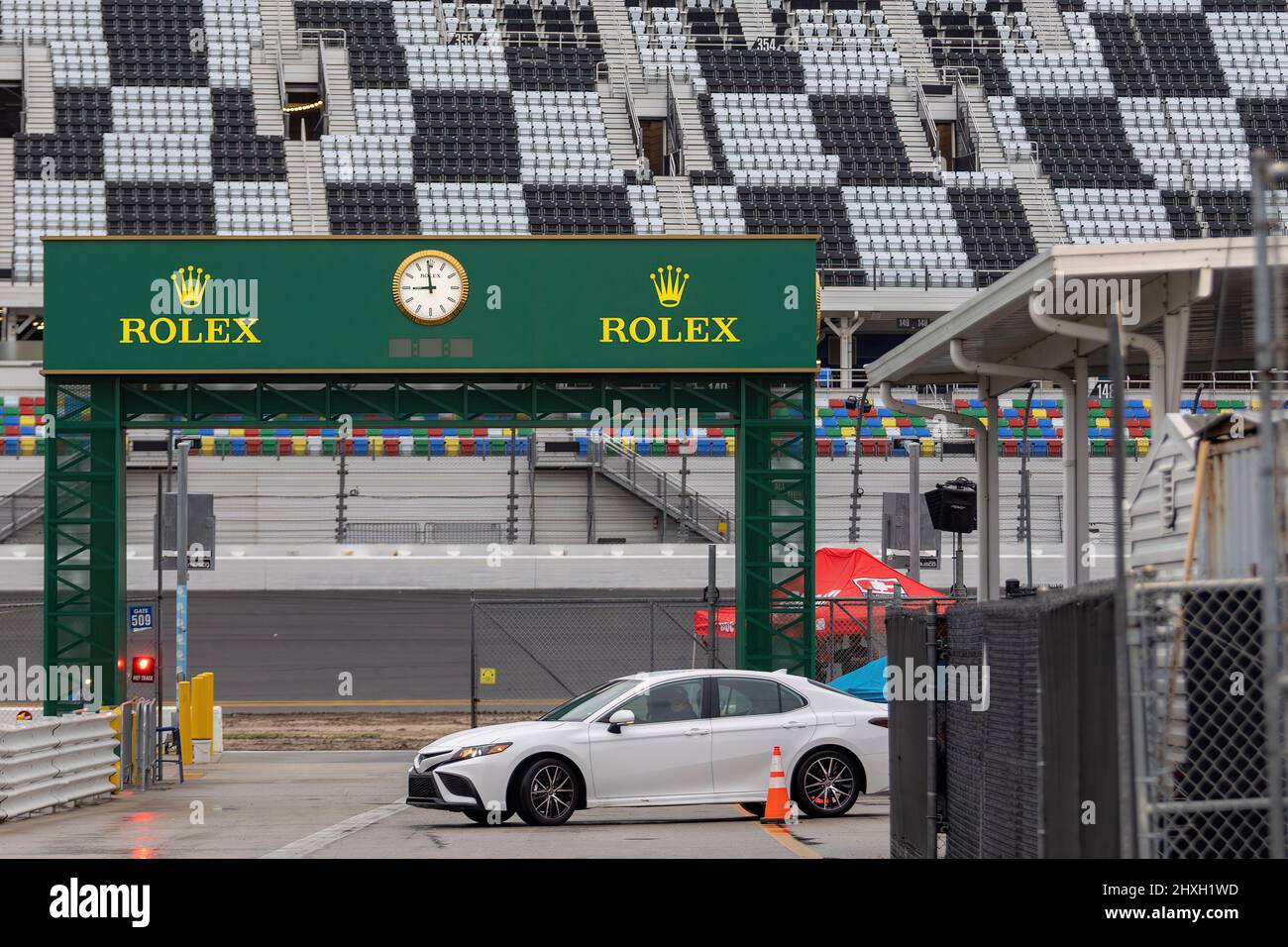 Daytona Beach, Floride, États-Unis. 12th mars 2022. Garage, arrêt à la fosse pendant le Daytona 200 au Daytona International Speedway à Daytona Beach, FL Banque D'Images