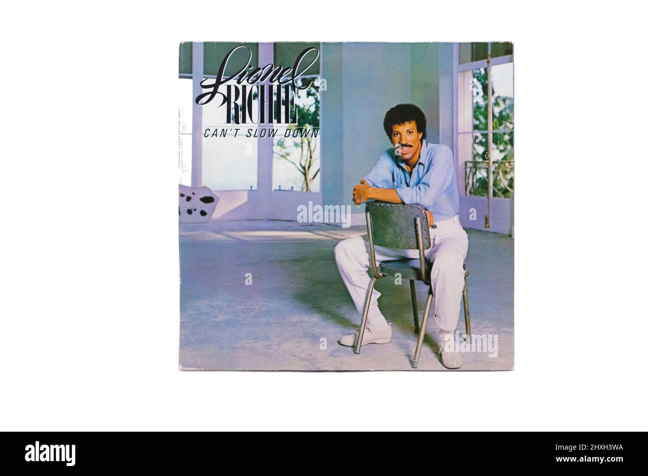 Impossible de ralentir Lionel Richie vinyle couverture de disque LP Banque D'Images