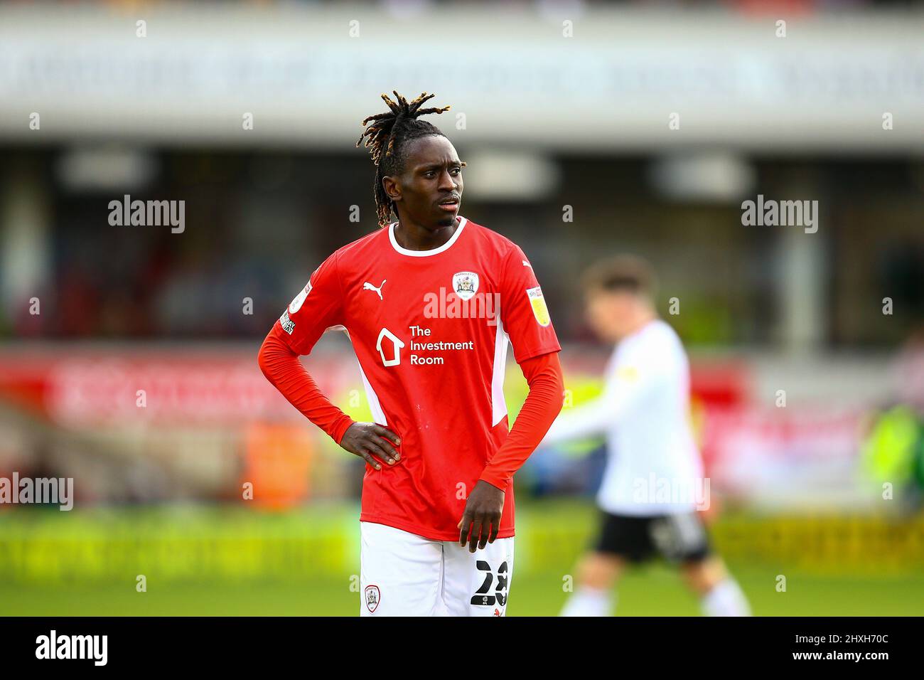 Oakwell, Barnsley, Angleterre - 12th mars 2022 Domingos Quina (28) de Barnsley - pendant le jeu Barnsley v Fulham, Sky Bet EFL Championship 2021/22, à Oakwell, Barnsley, Angleterre - 12th mars 2022 crédit: Arthur Haigh/WhiteRosePhotos/Alay Live News Banque D'Images