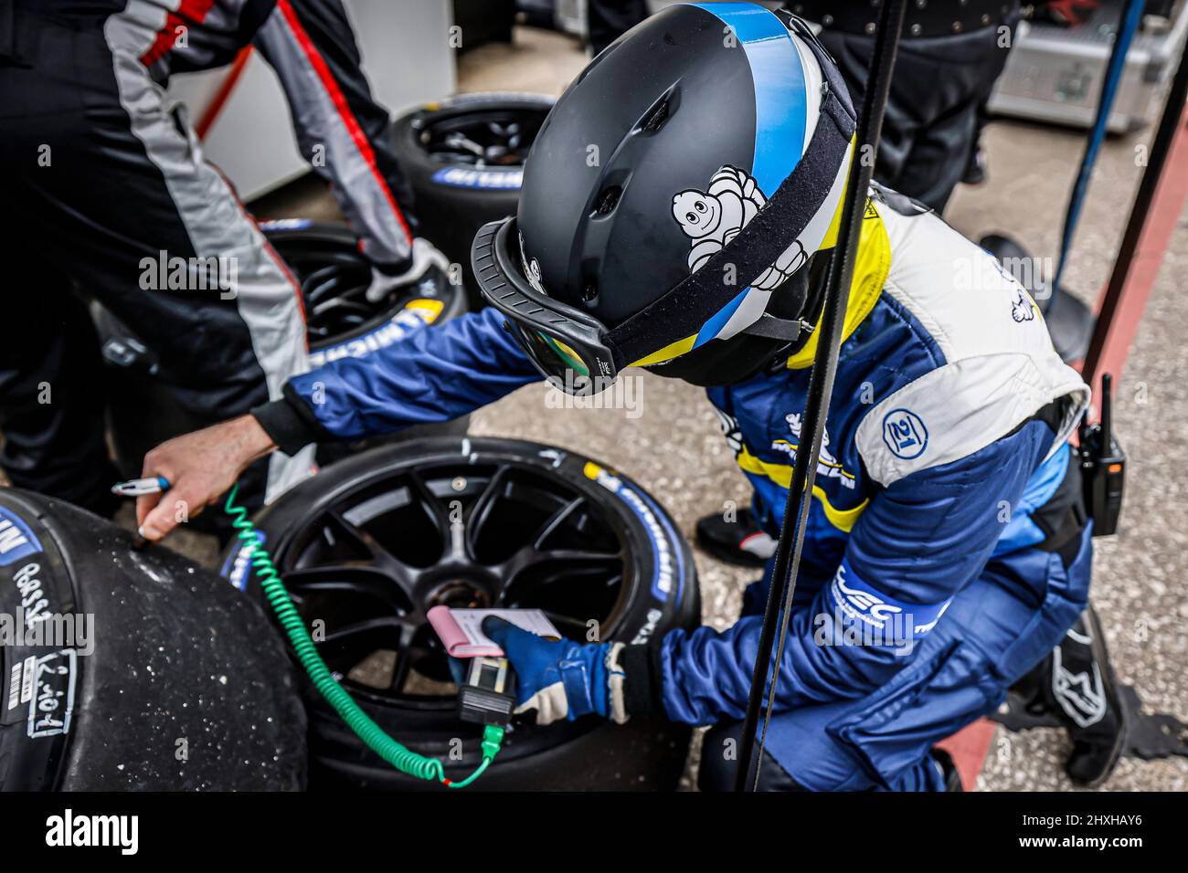 Ingénieur michelin pendant le Prologue officiel du Championnat du monde d'endurance 2022 de la FIA sur le circuit international Sebring du 12 au 13 mars, à Sebring, Floride, Etats-Unis d'Amérique - photo François Flamand / DPPI Banque D'Images