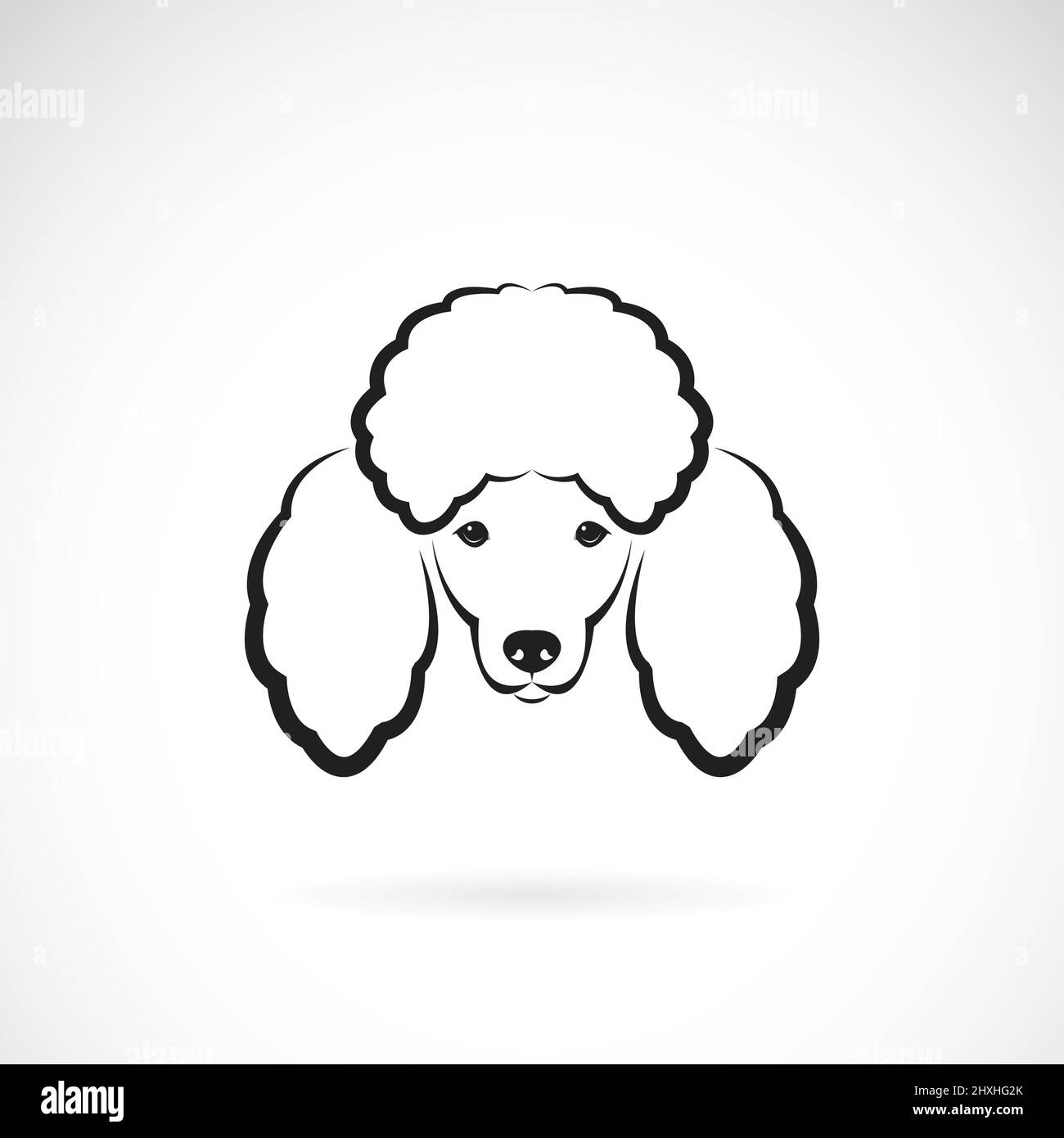 Image vectorielle d'un visage de chien sur fond blanc. Illustration vectorielle superposée facile à modifier. Illustration de Vecteur