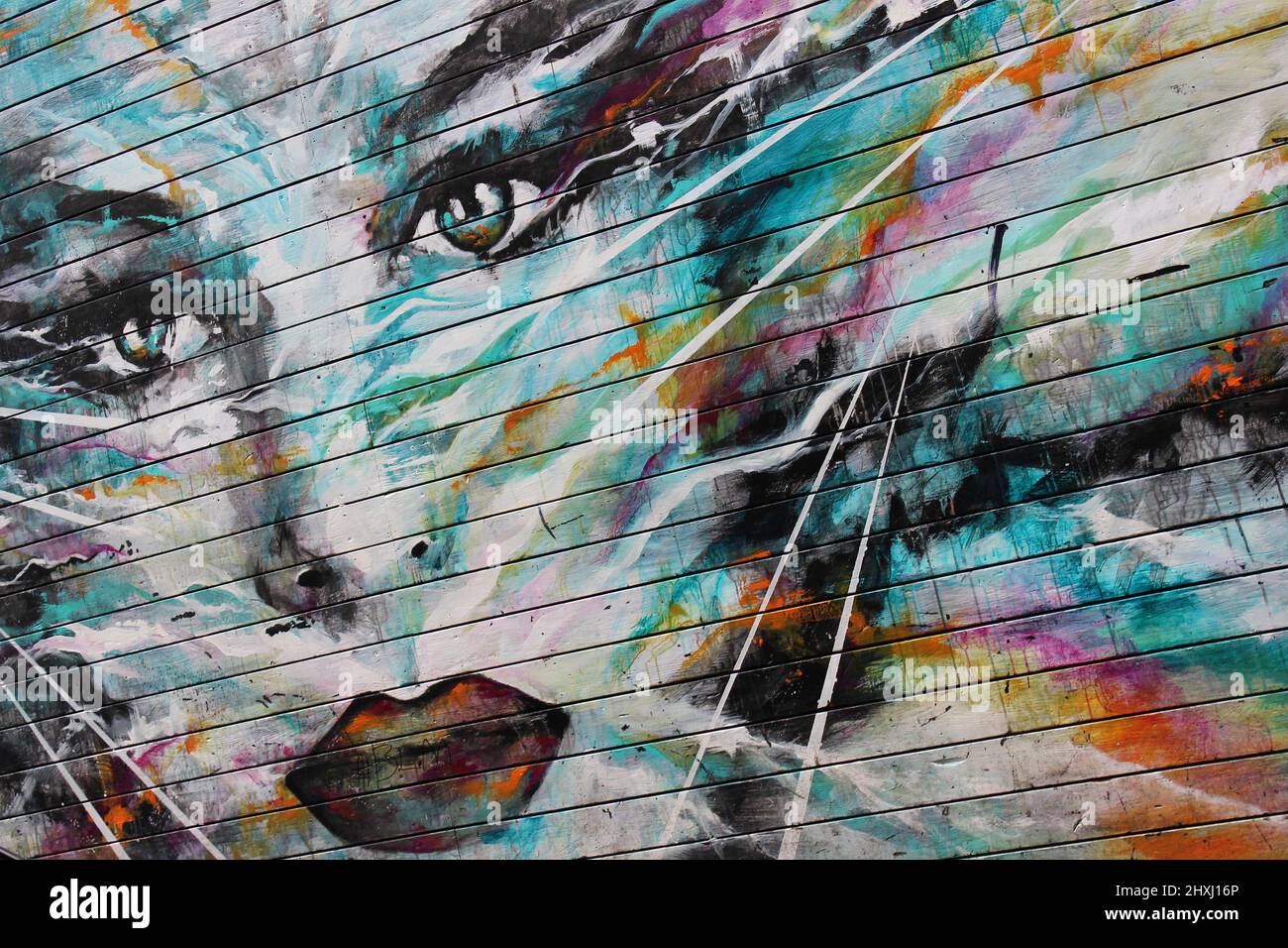 Portrait Graffiti par Danny O'Connor a.k.a. Doc Banque D'Images