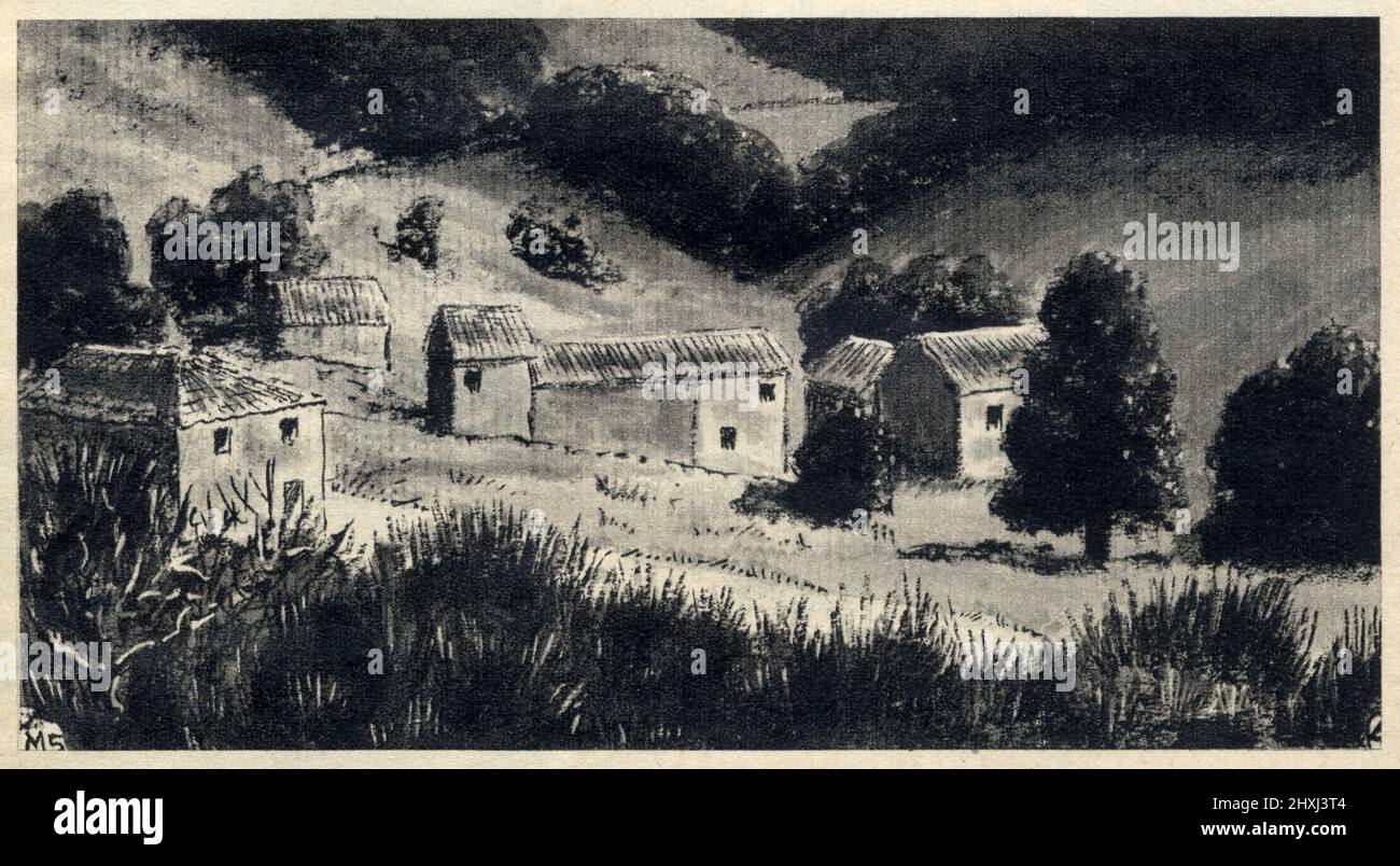 RICHARD-DE-BAS, DANS LES MONTS DU FOREZ, AU VAL DE LAGA, PRÈS D'AMBERT. L'UN DES DERNIERS MOULINS À PAPIER Banque D'Images