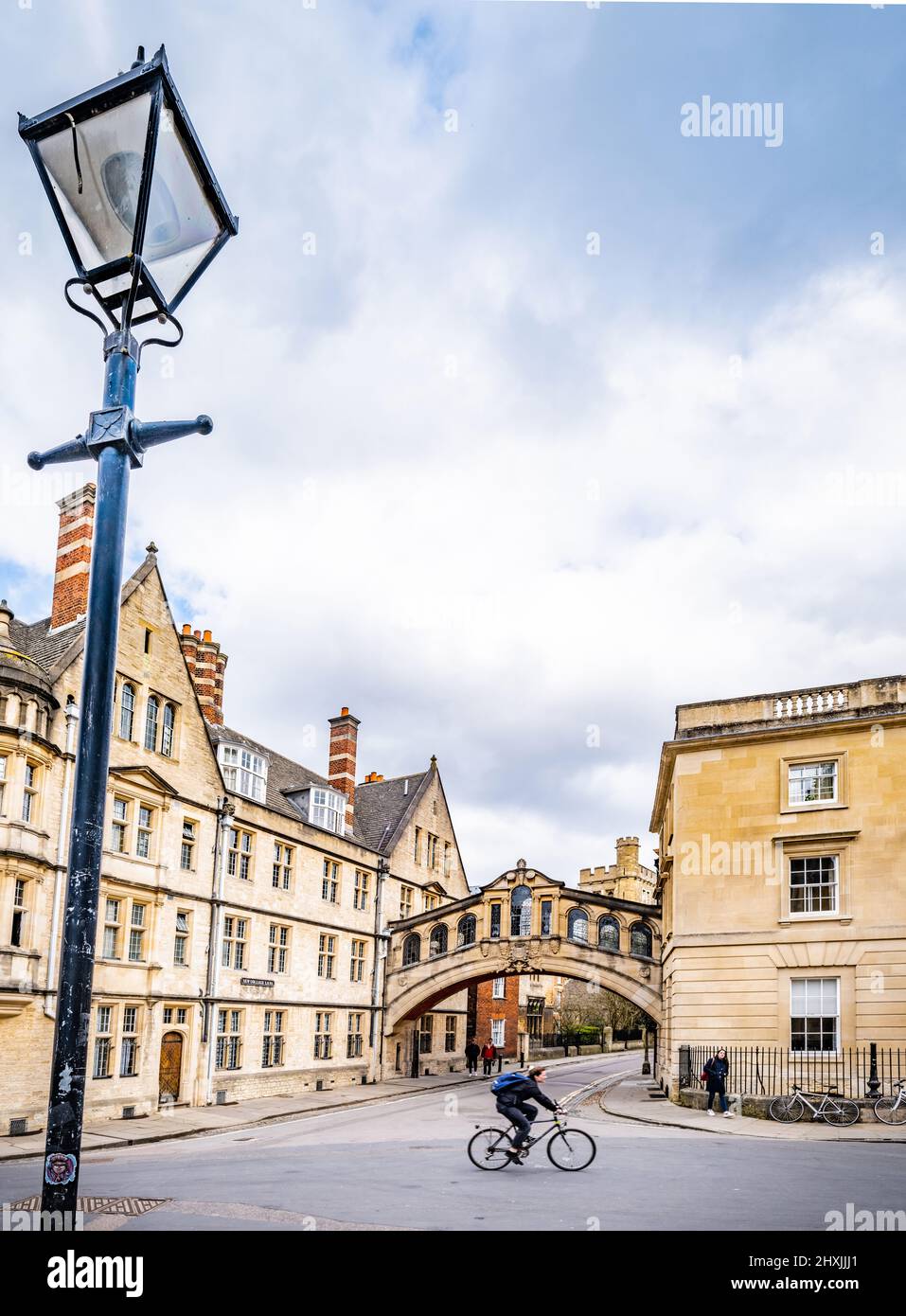 The Bridge of Soupirs on New College Lane, Oxford, Royaume-Uni. Banque D'Images