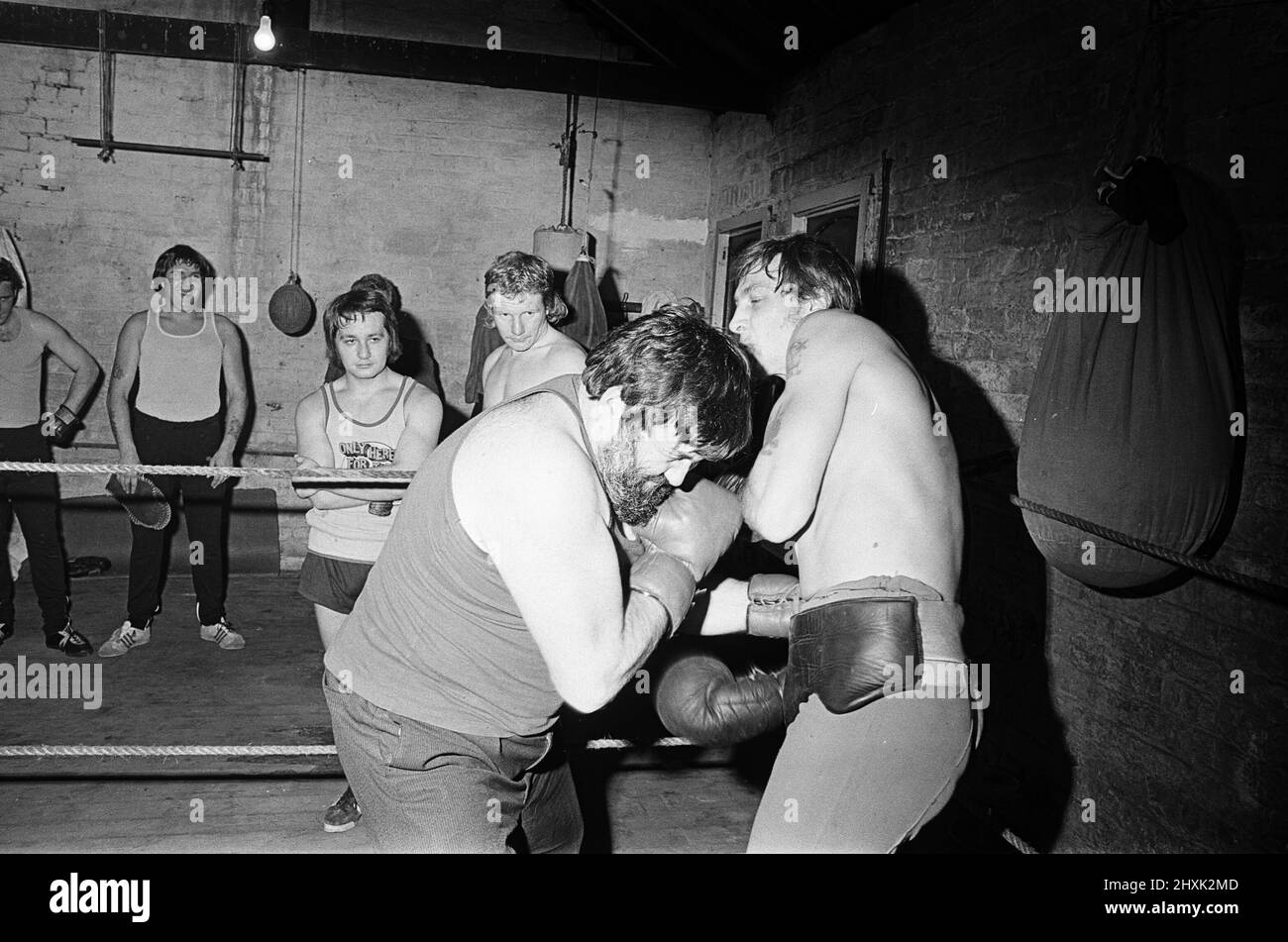Boxe à Teesside, 1976. Banque D'Images