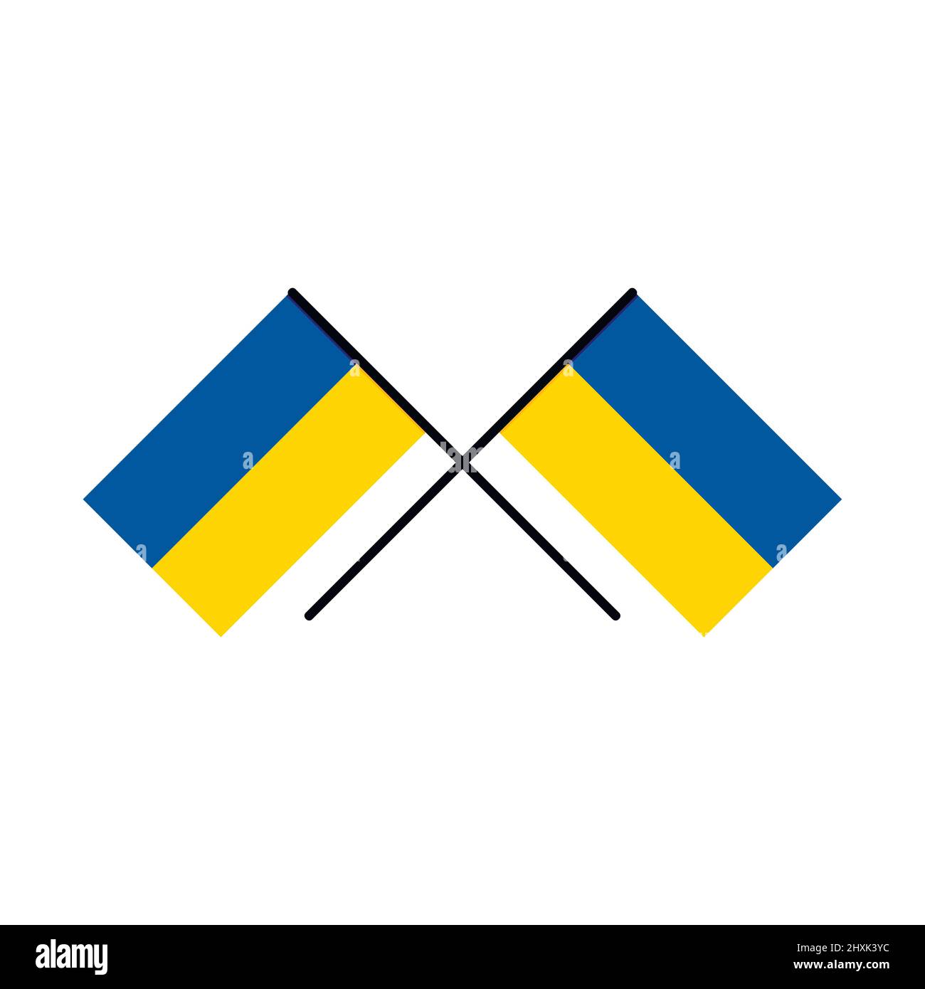 Slavia Ukraine Slava ukraini et gloire à l'ukraine, drapeaux ukrainiens se croisent ...
