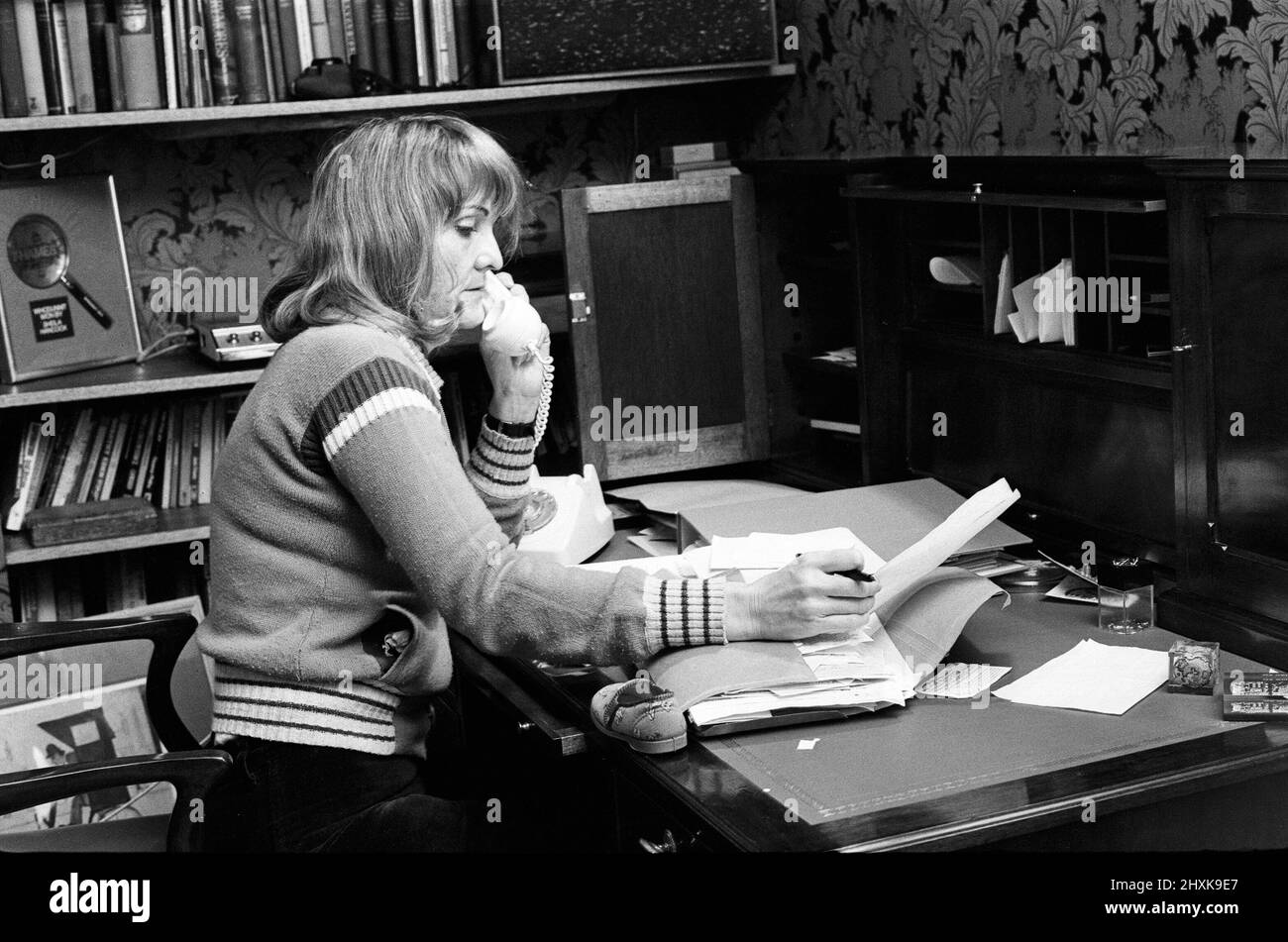 Actrice Sheila Hancock. 7th février 1976. Banque D'Images