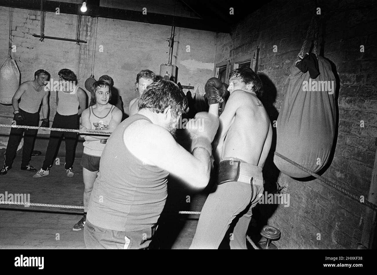 Boxe à Teesside, 1976. Banque D'Images