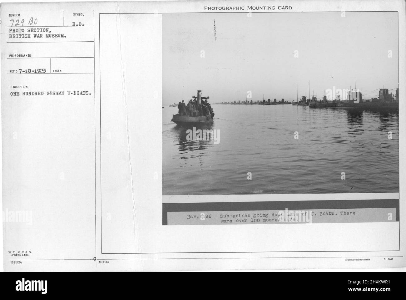 Cent U-Boats allemands. Collection de photographies de la première Guerre mondiale, 1914-1918 qui décrivent les activités militaires des forces armées et du personnel britanniques et d'autres nations pendant la première Guerre mondiale Banque D'Images