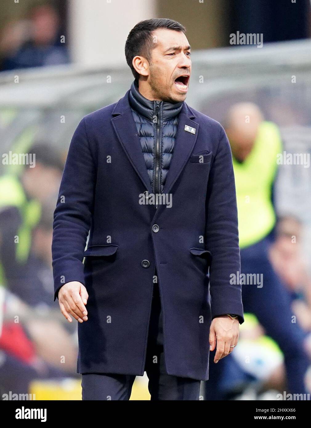 Giovanni van Bronckhorst, directeur des Rangers, lors de la coupe écossaise, quart de finale au stade Kilmac, à Dundee. Date de la photo: Dimanche 13 mars 2022. Banque D'Images