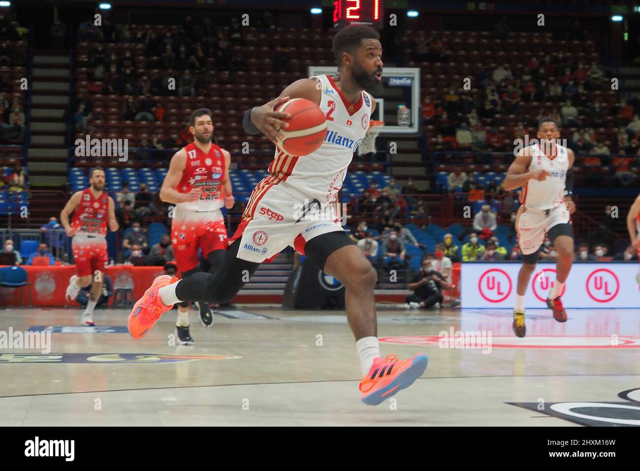 Milan, Italie. 13th mars 2022. Corey Davis Jr (Allianz Pallacanestro Trieste) pendant AX Armani Exchange Milano vs Allianz Pallacanestro Trieste, Italian Basketball A Serie Championship à Milan, Italie, mars 13 2022 crédit: Independent photo Agency/Alay Live News Banque D'Images