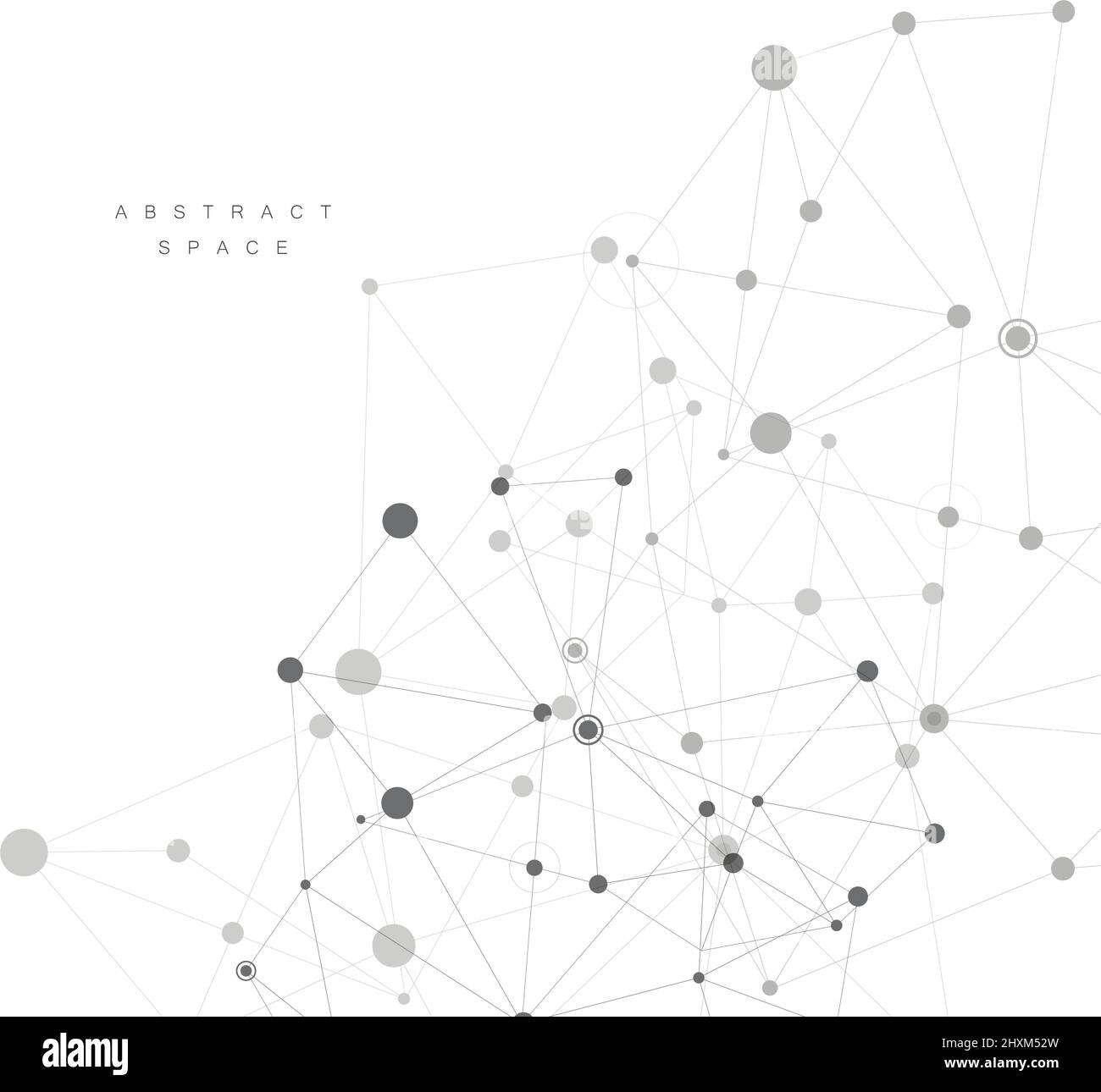 Conception vectorielle moderne avec éléments de lignes de connexion moléculaires Illustration de Vecteur