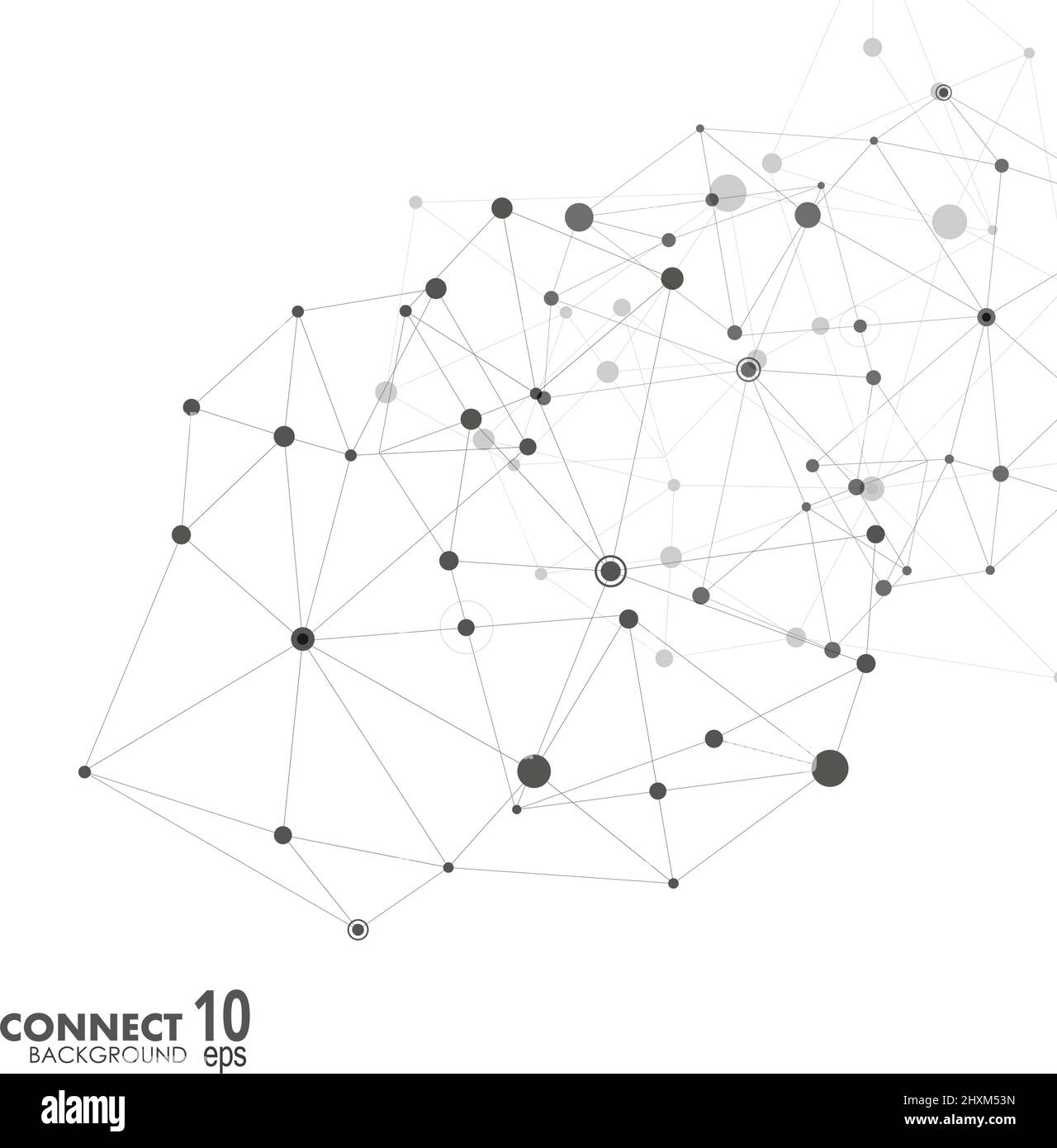 Conception vectorielle moderne avec éléments de lignes de connexion moléculaires Illustration de Vecteur