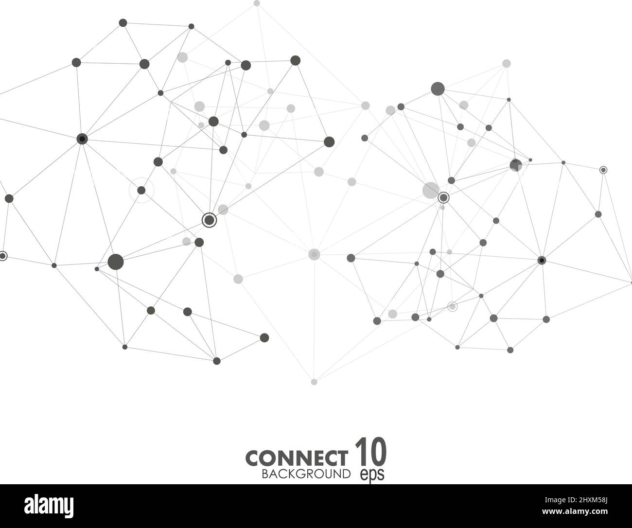 Conception vectorielle moderne avec éléments de lignes de connexion moléculaires Illustration de Vecteur