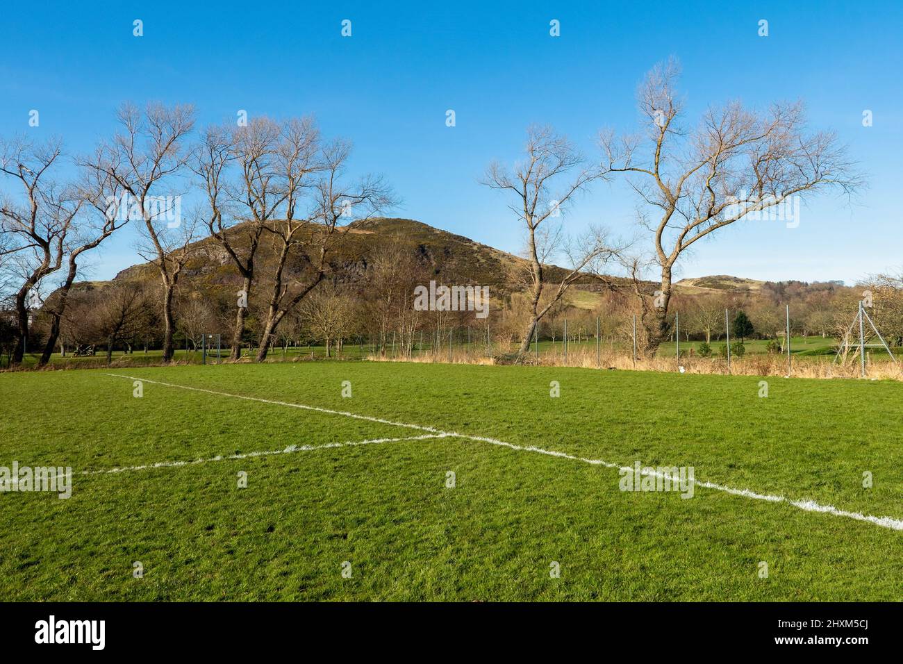 Arthur Seat est un volcan éteint qui n'a pas éclaté depuis 350 millions d'années à Édimbourg, en Écosse, au Royaume-Uni Banque D'Images