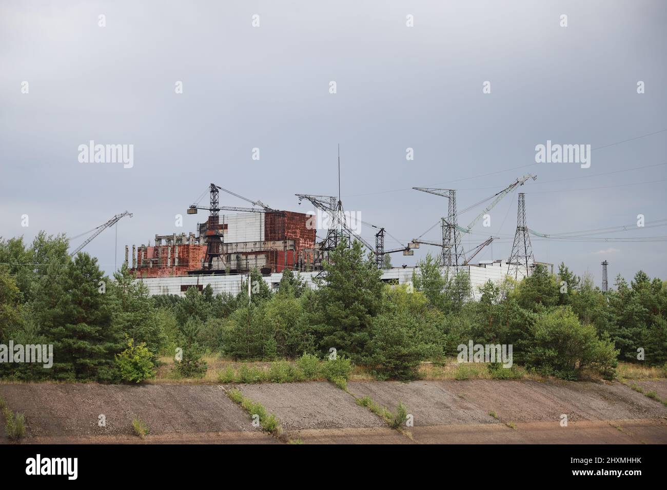 Centrale nucléaire de Tchernobyl, zone d'exclusion de Tchernobyl, Tchernobyl, Ukraine Banque D'Images